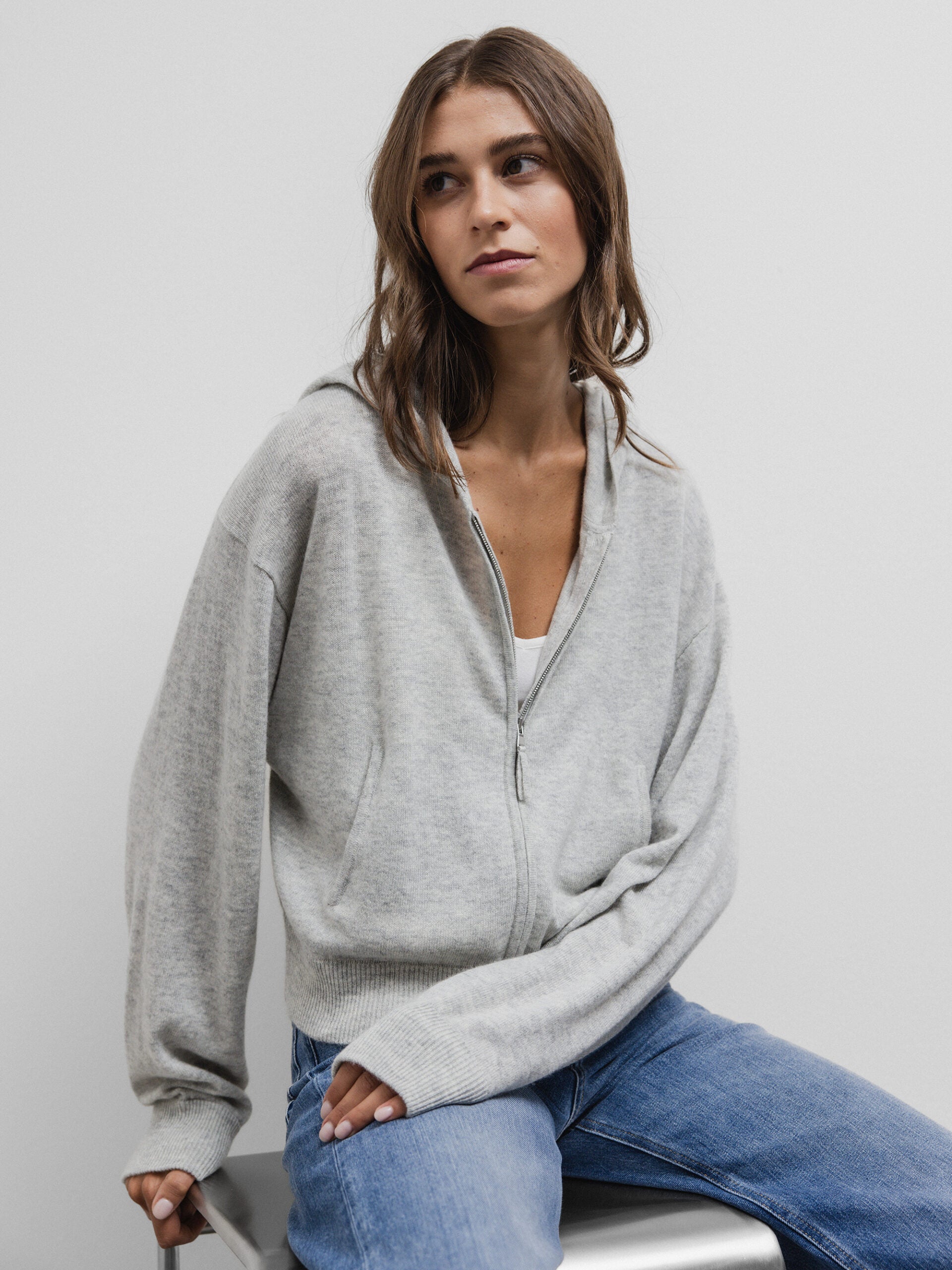 ALLUDE Strickjacke Damen (81 H GRAU MEL)