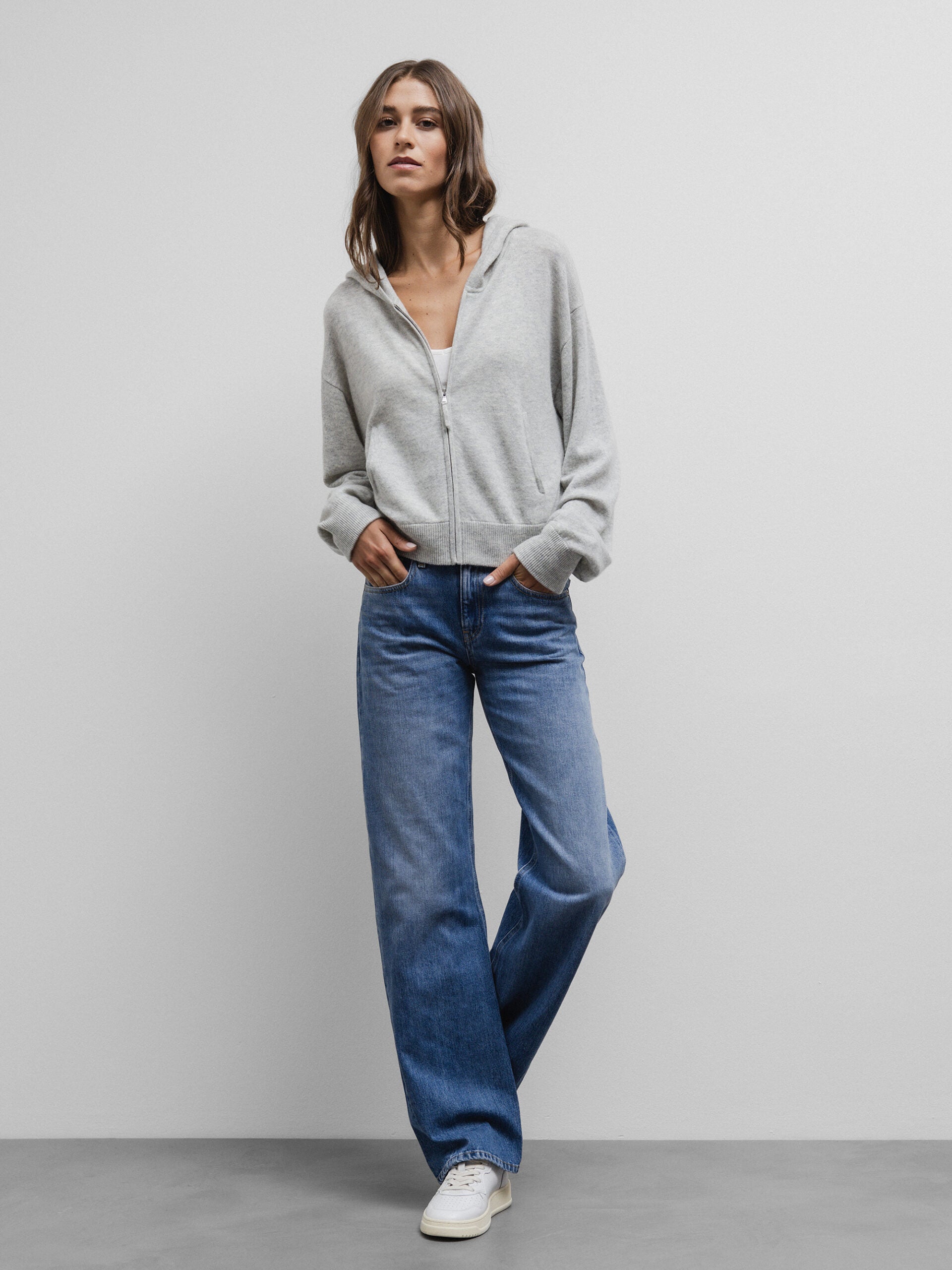 ALLUDE Strickjacke Damen (81 H GRAU MEL)