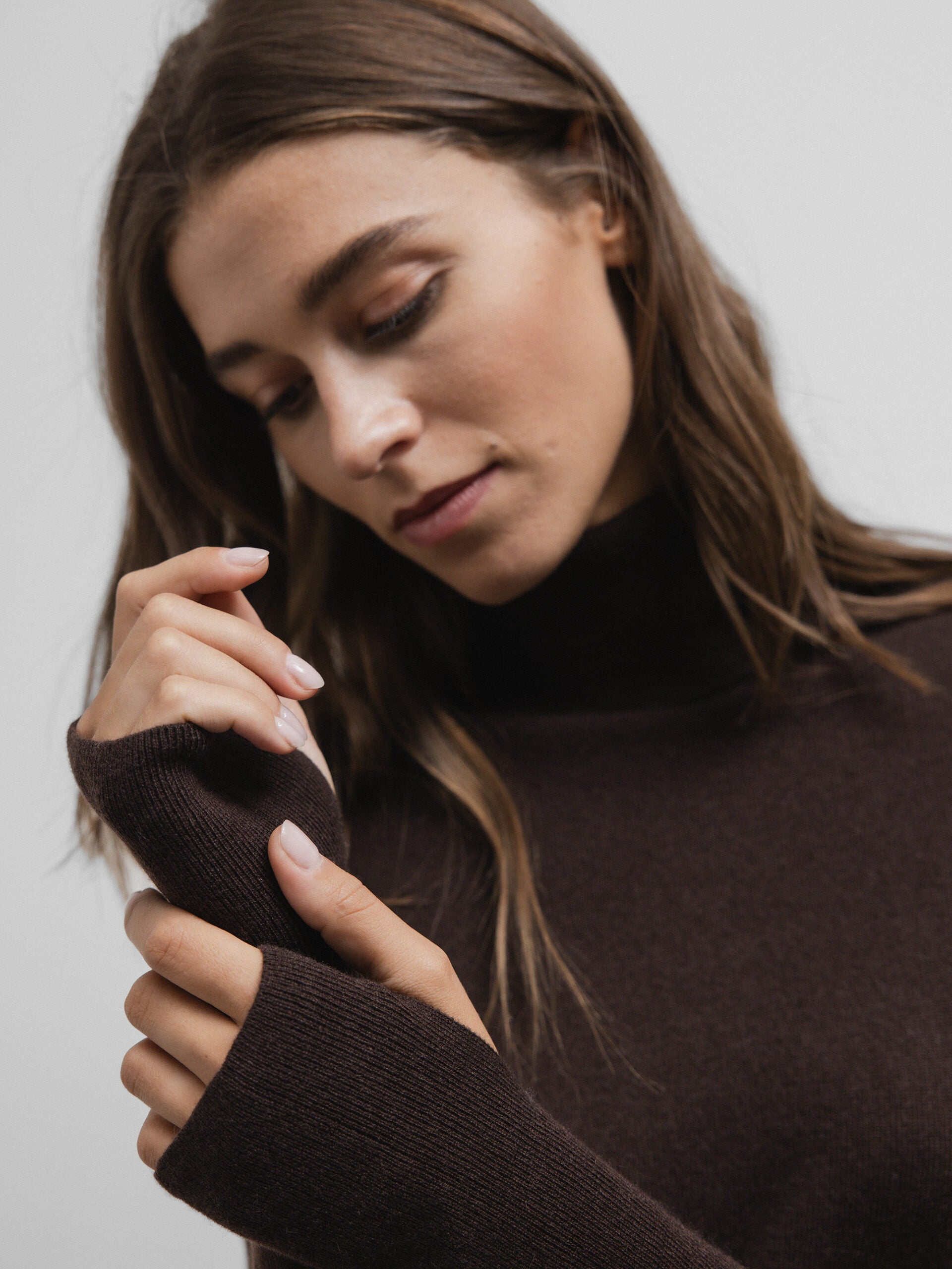 ALLUDE Rollkragenpullover aus Schurwolle Damen (49 DK BRAUN)