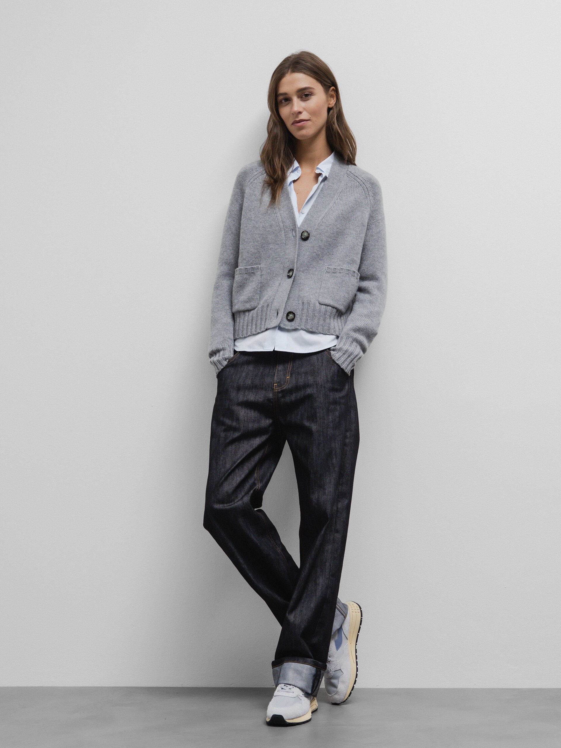 ALLUDE Strickjacke Damen (83 GRAU MEL.)
