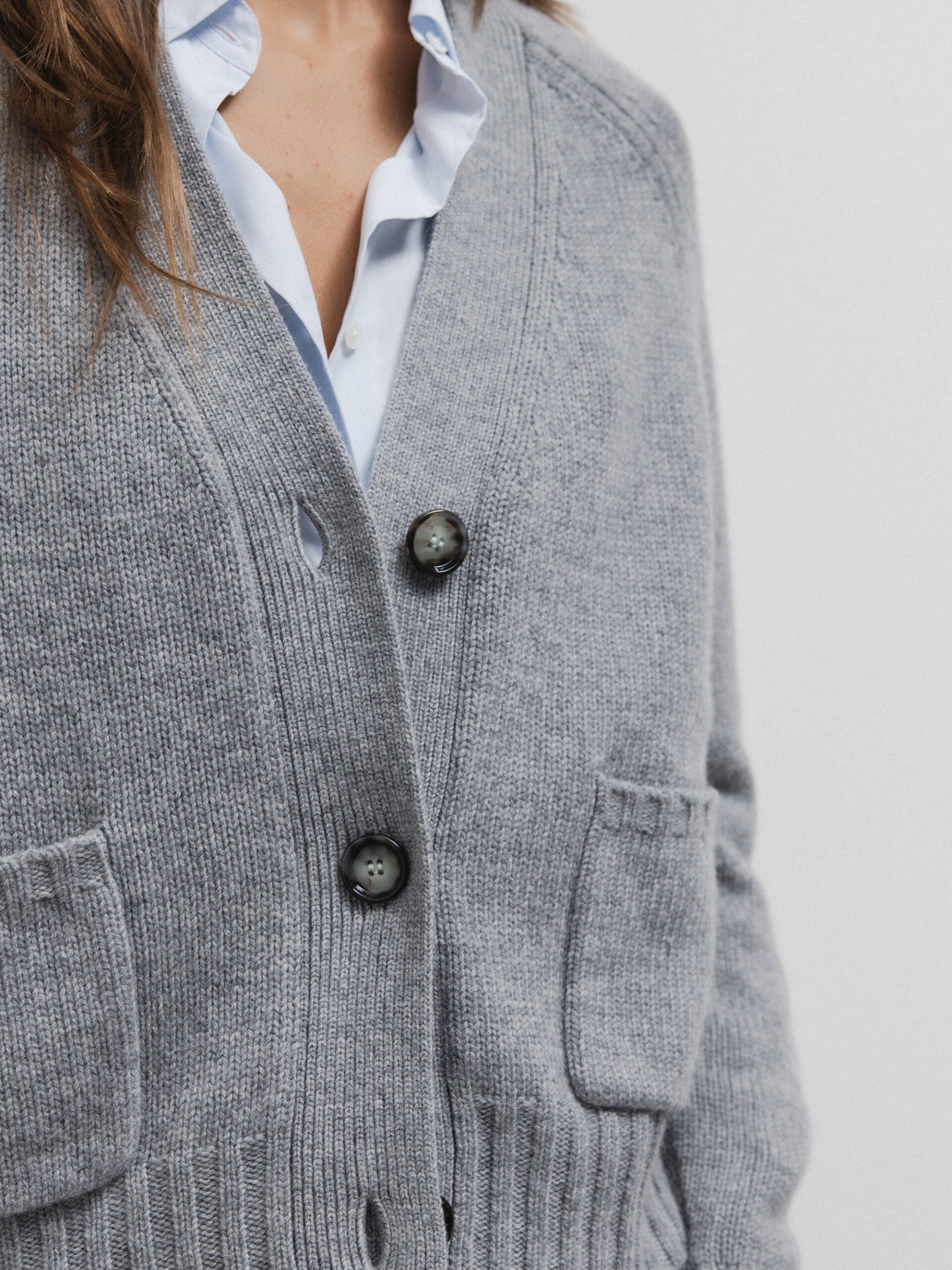 ALLUDE Strickjacke Damen (83 GRAU MEL.)