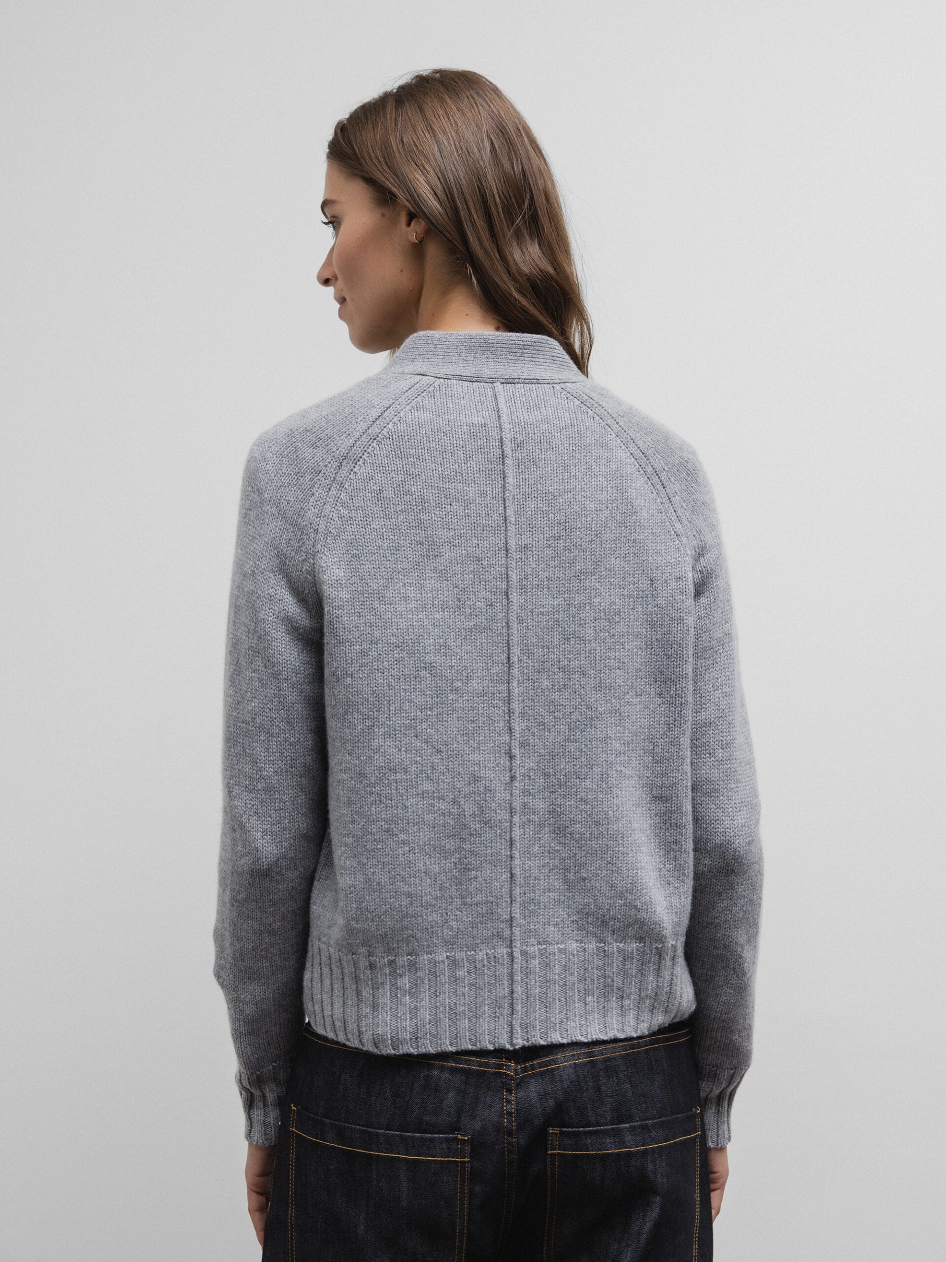 ALLUDE Strickjacke Damen (83 GRAU MEL.)