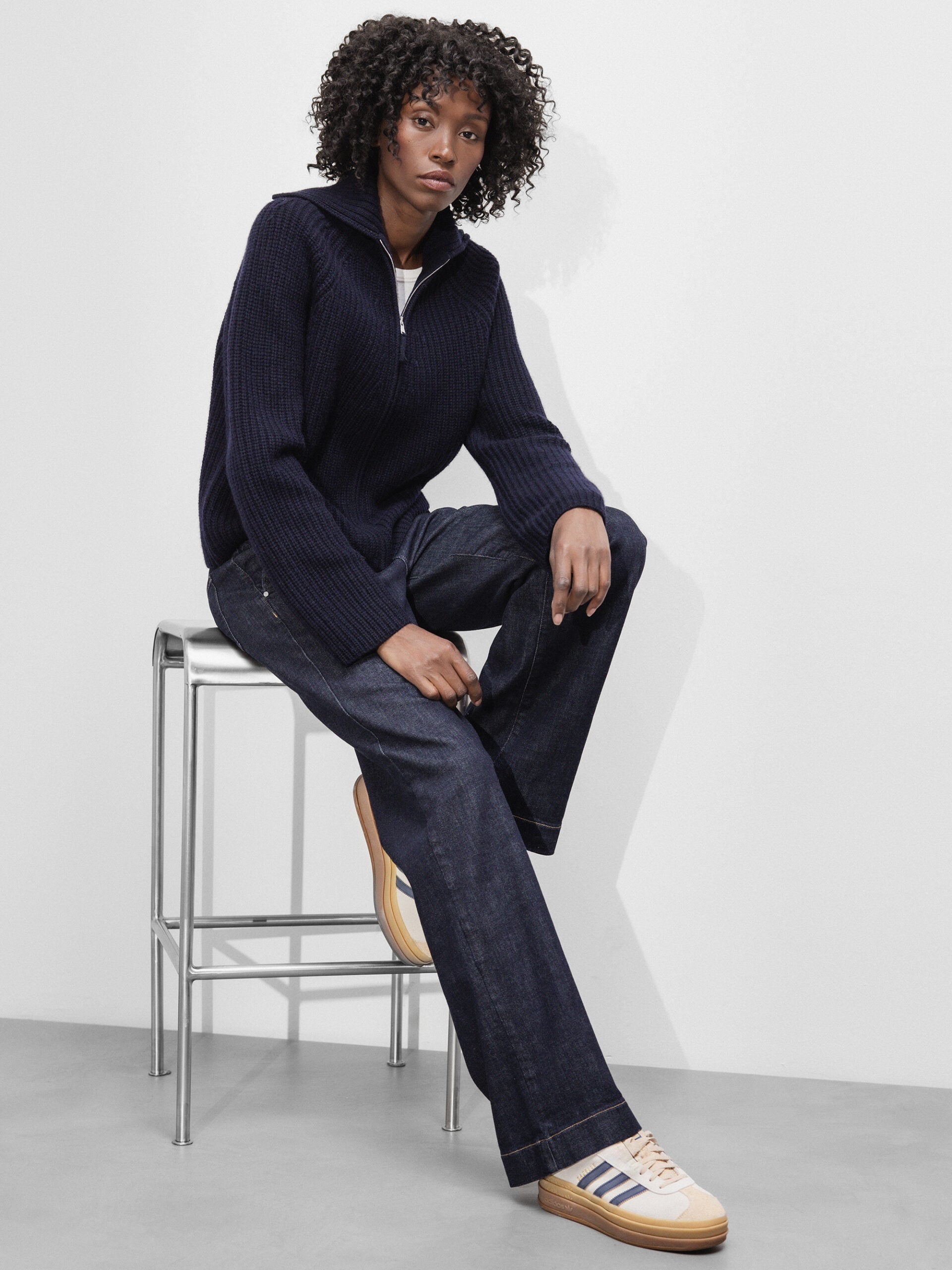 ALLUDE Strickjacke aus Schurwolle Damen (14 NAVY)