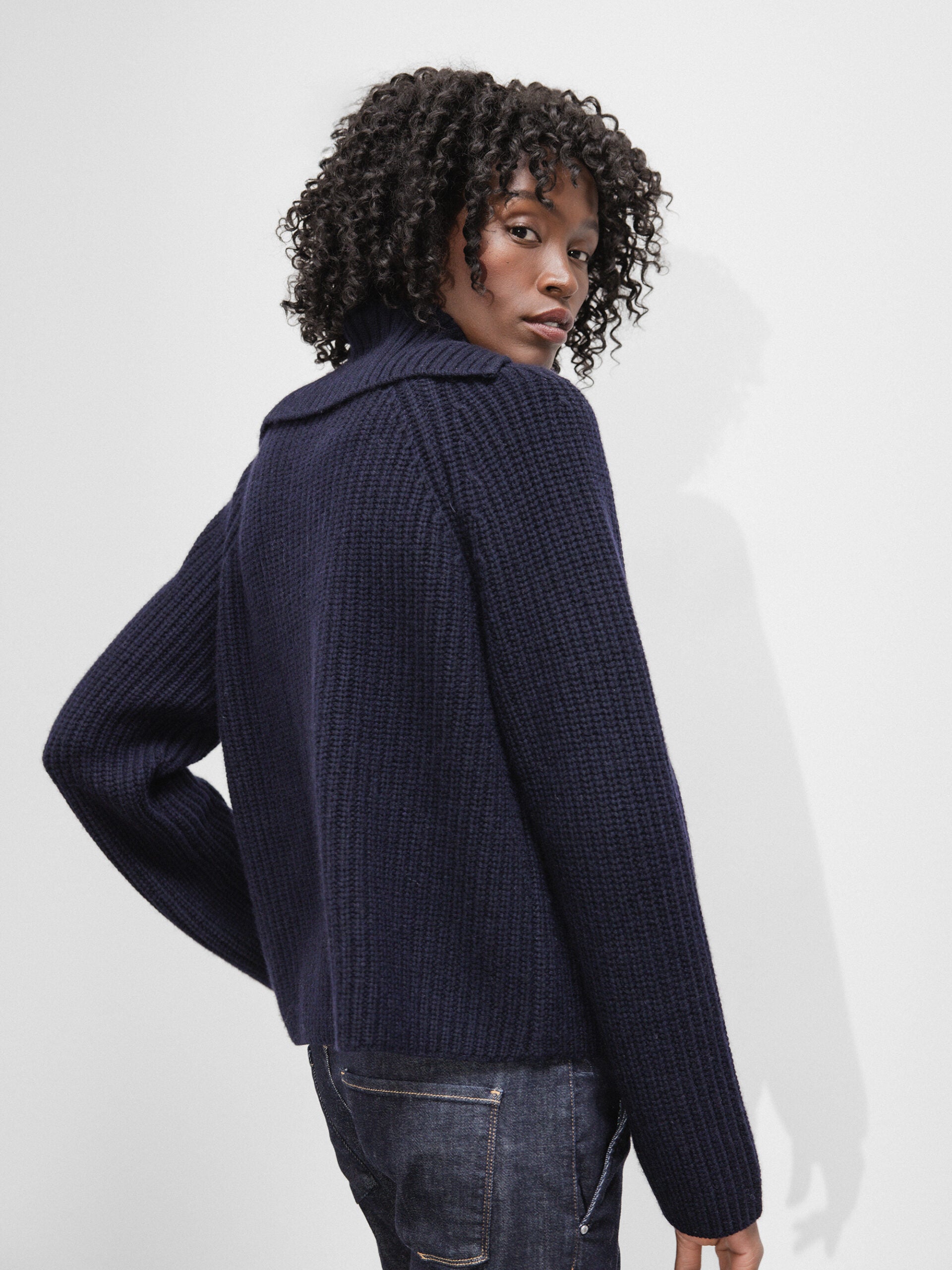 ALLUDE Strickjacke aus Schurwolle Damen (14 NAVY)