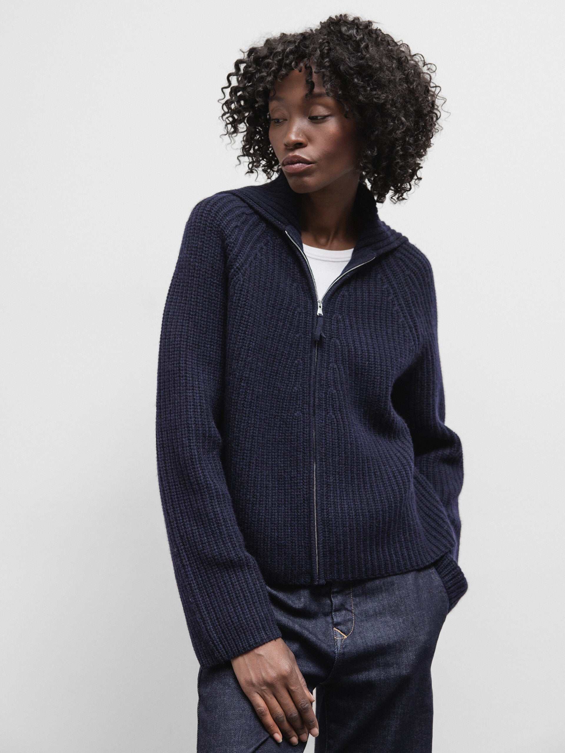 ALLUDE Strickjacke aus Schurwolle Damen (14 NAVY)