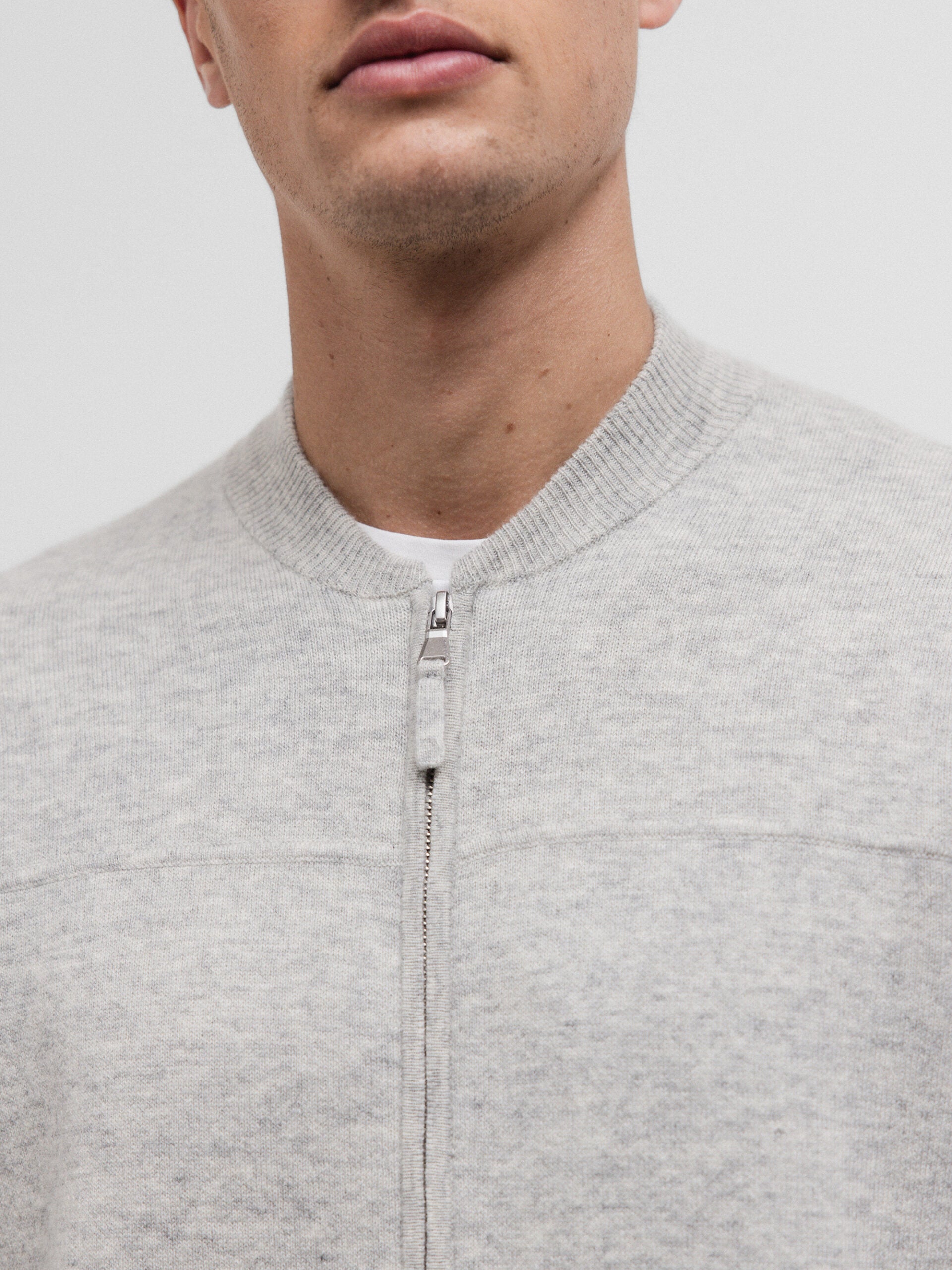 ALLUDE Strickjacke aus Schurwolle Herren (81 GRAU MEL)