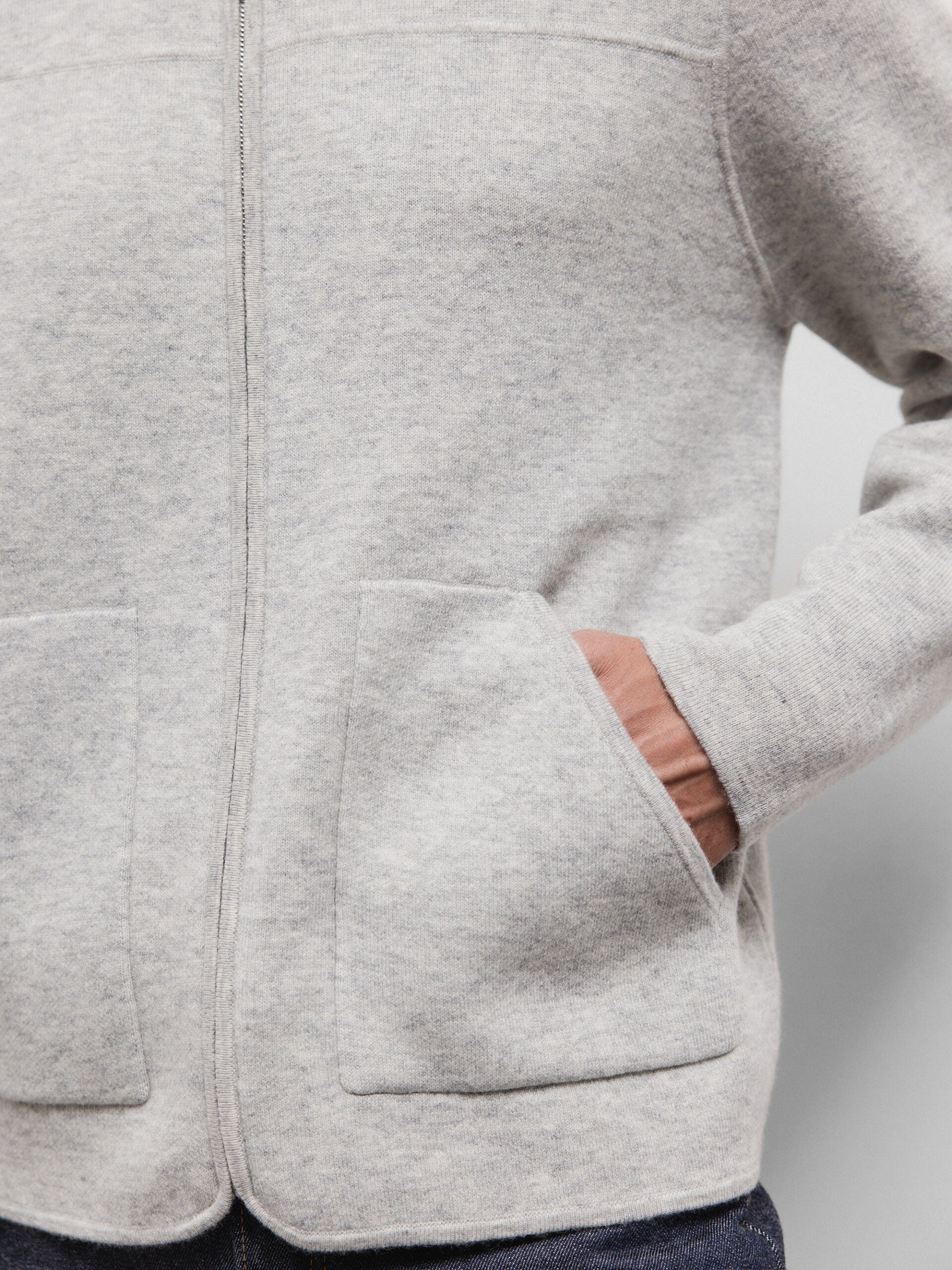 ALLUDE Strickjacke aus Schurwolle Herren (81 GRAU MEL)