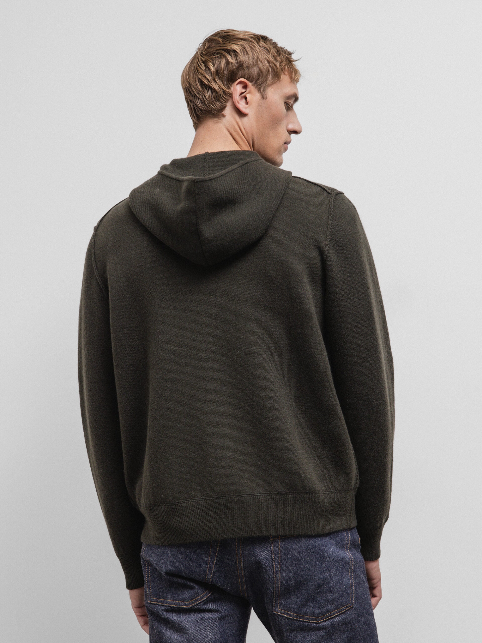 ALLUDE Strickjacke aus Cashmere Herren (38 OLIV)