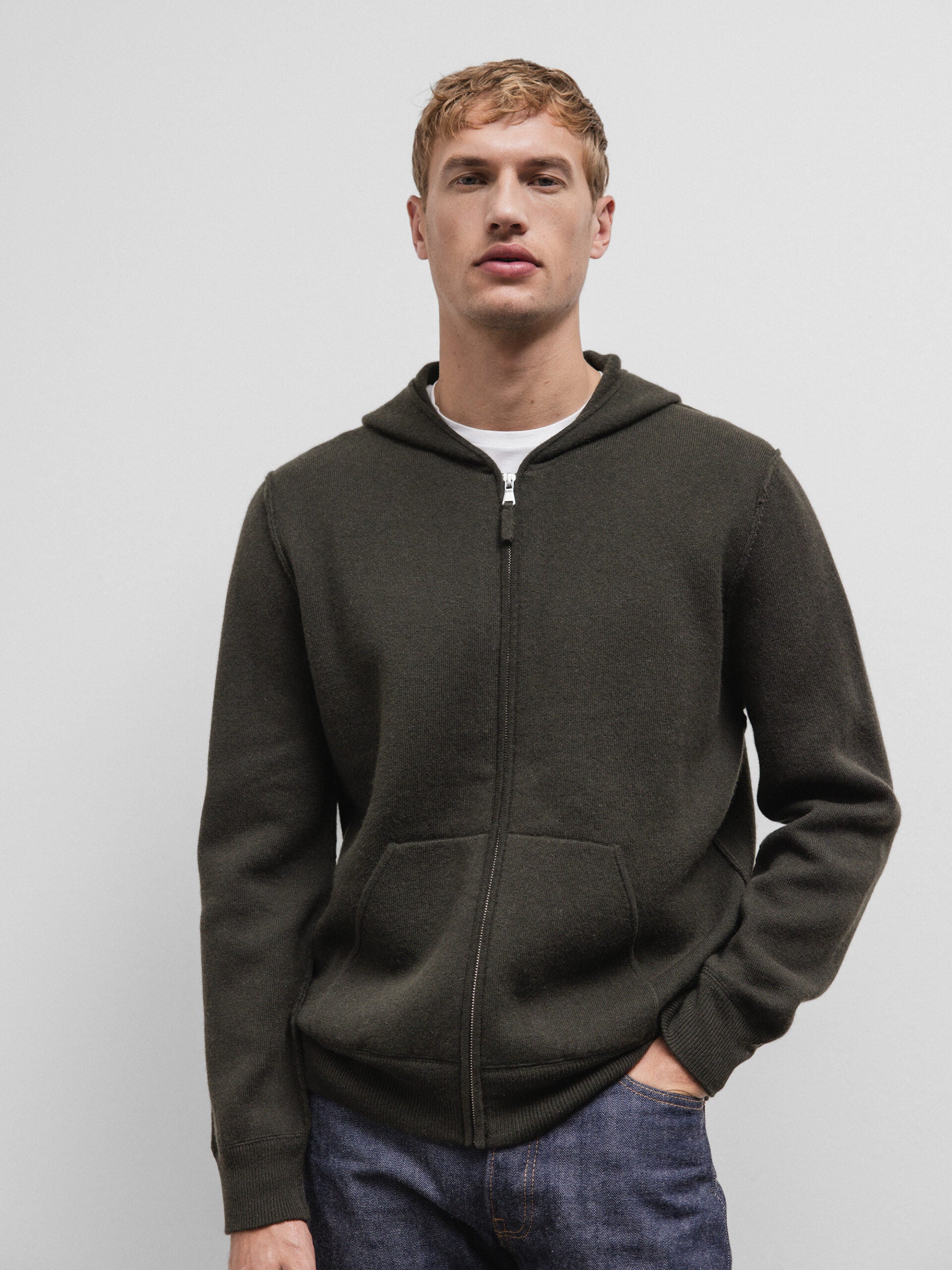 ALLUDE Strickjacke aus Cashmere Herren (38 OLIV)