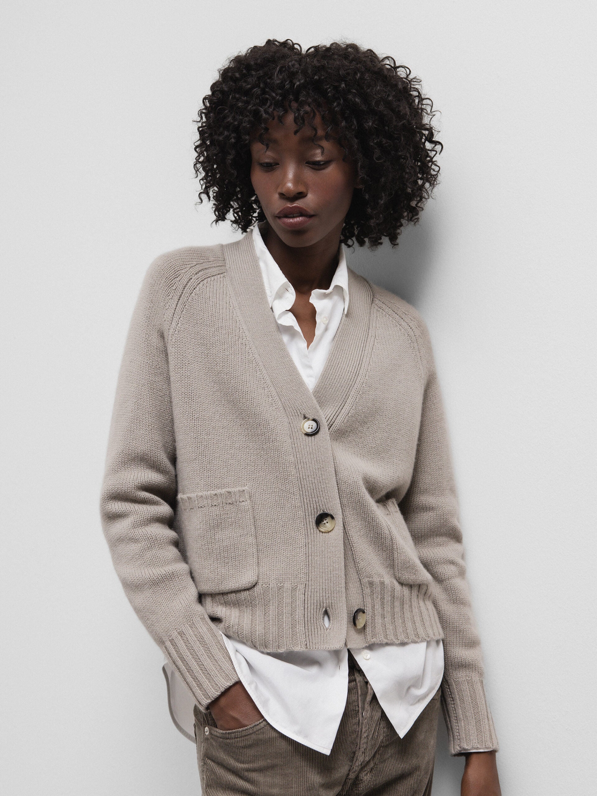 ALLUDE Strickjacke Damen (85 TAUPE)