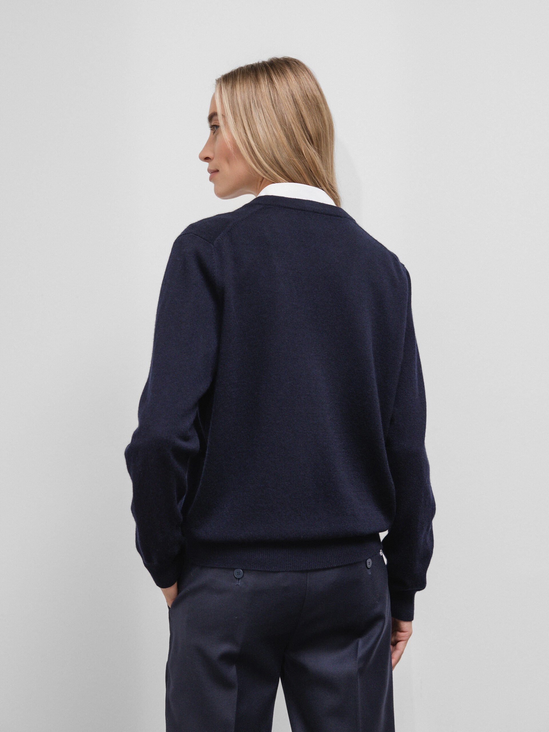 ALLUDE Feinstrickpullover aus Cashmere Damen (14 NAVY)