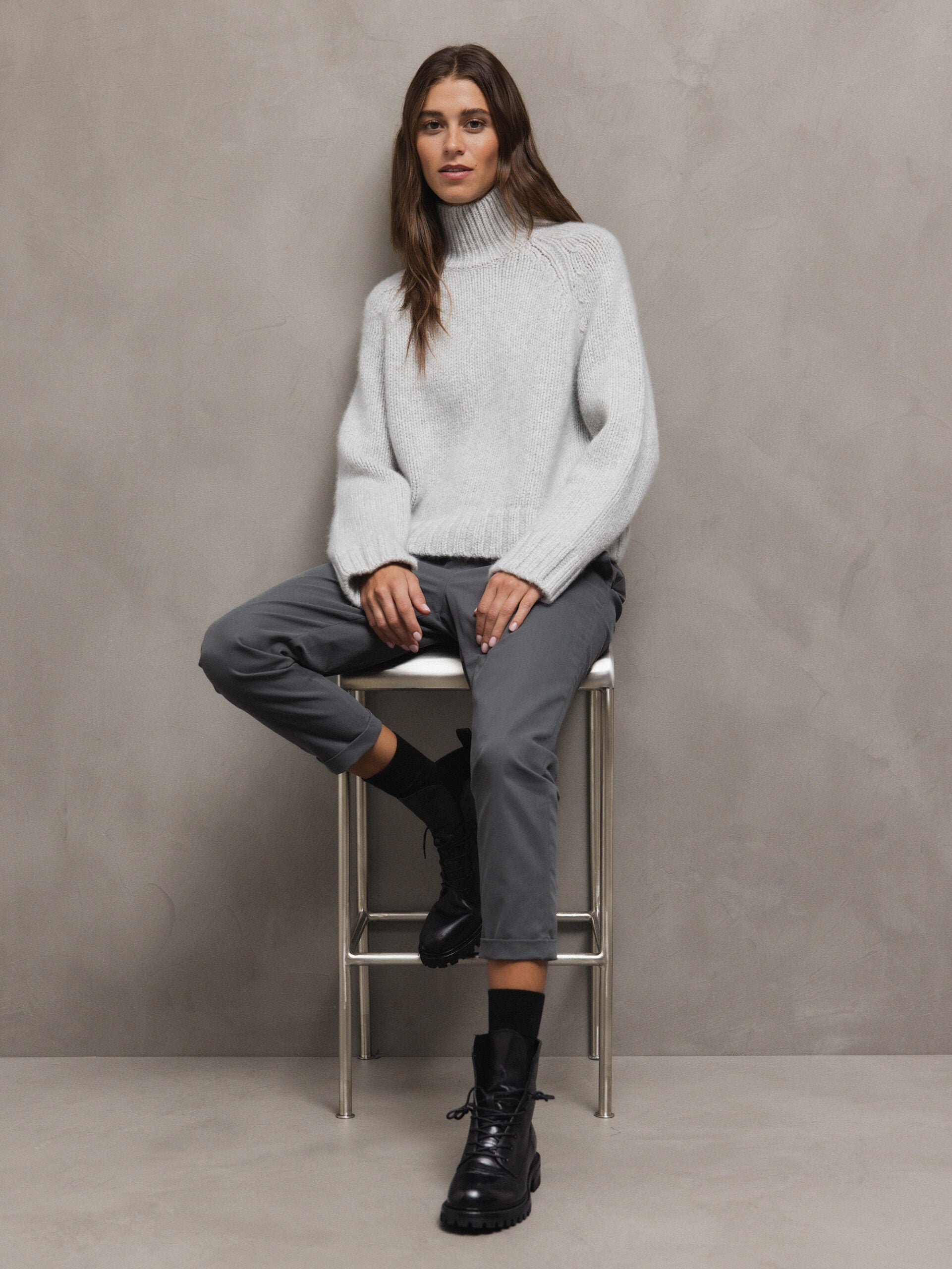 ALLUDE Pullover aus Cashmere Damen (81 SILBER MEL)