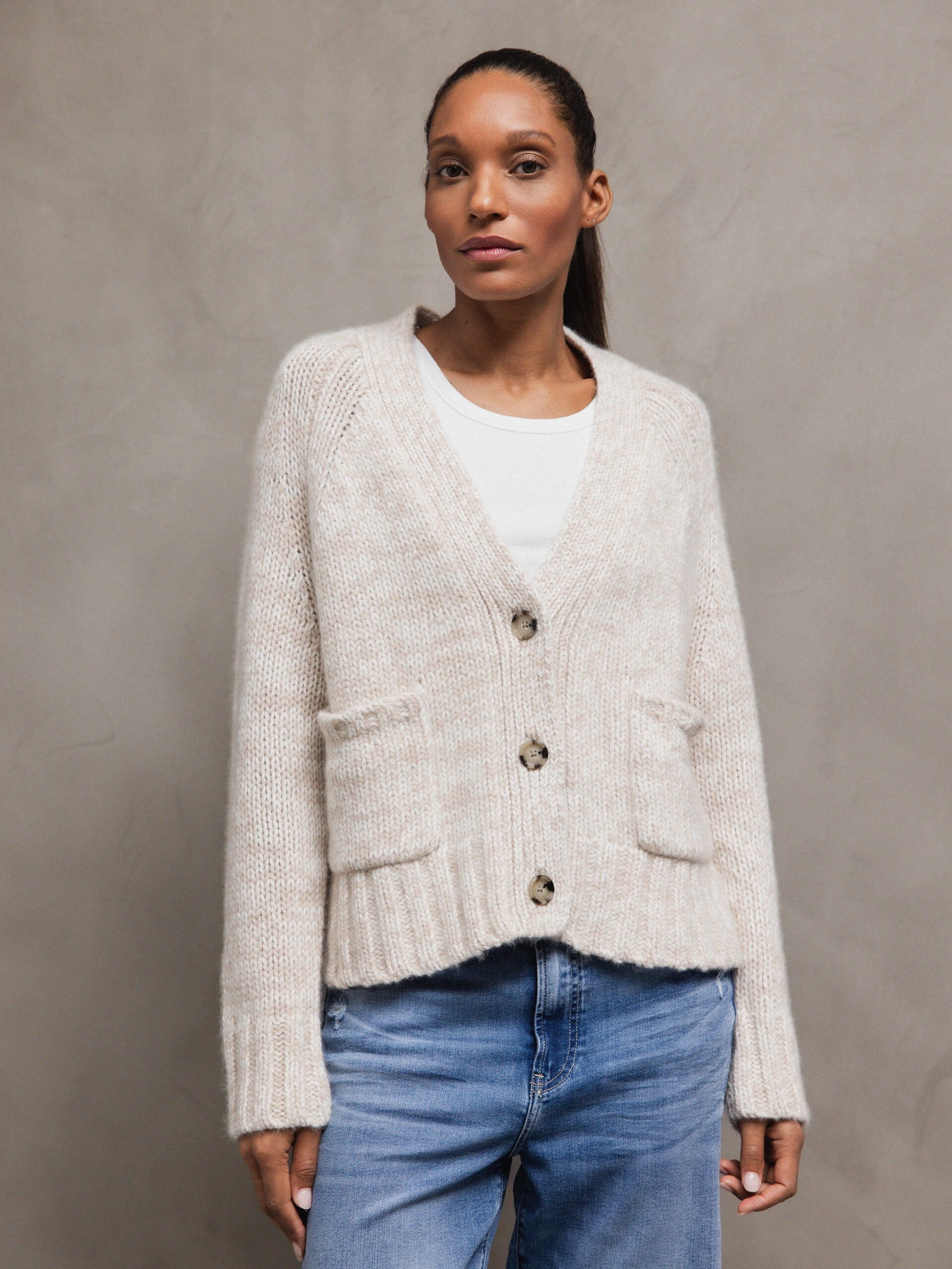 ALLUDE Strickjacke aus Cashmere Damen (48/40 BEIGE)