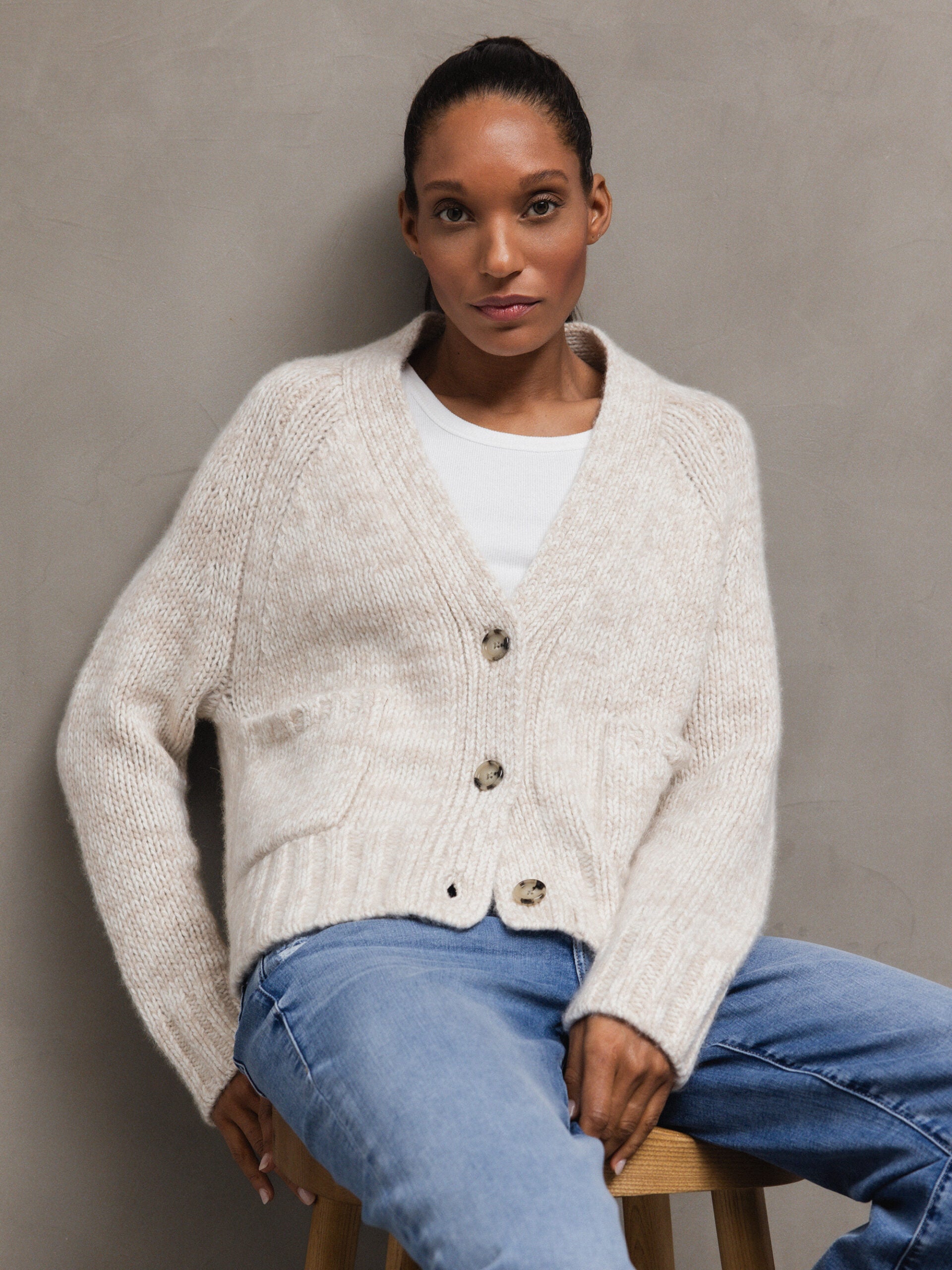 ALLUDE Strickjacke aus Cashmere Damen (48/40 BEIGE)