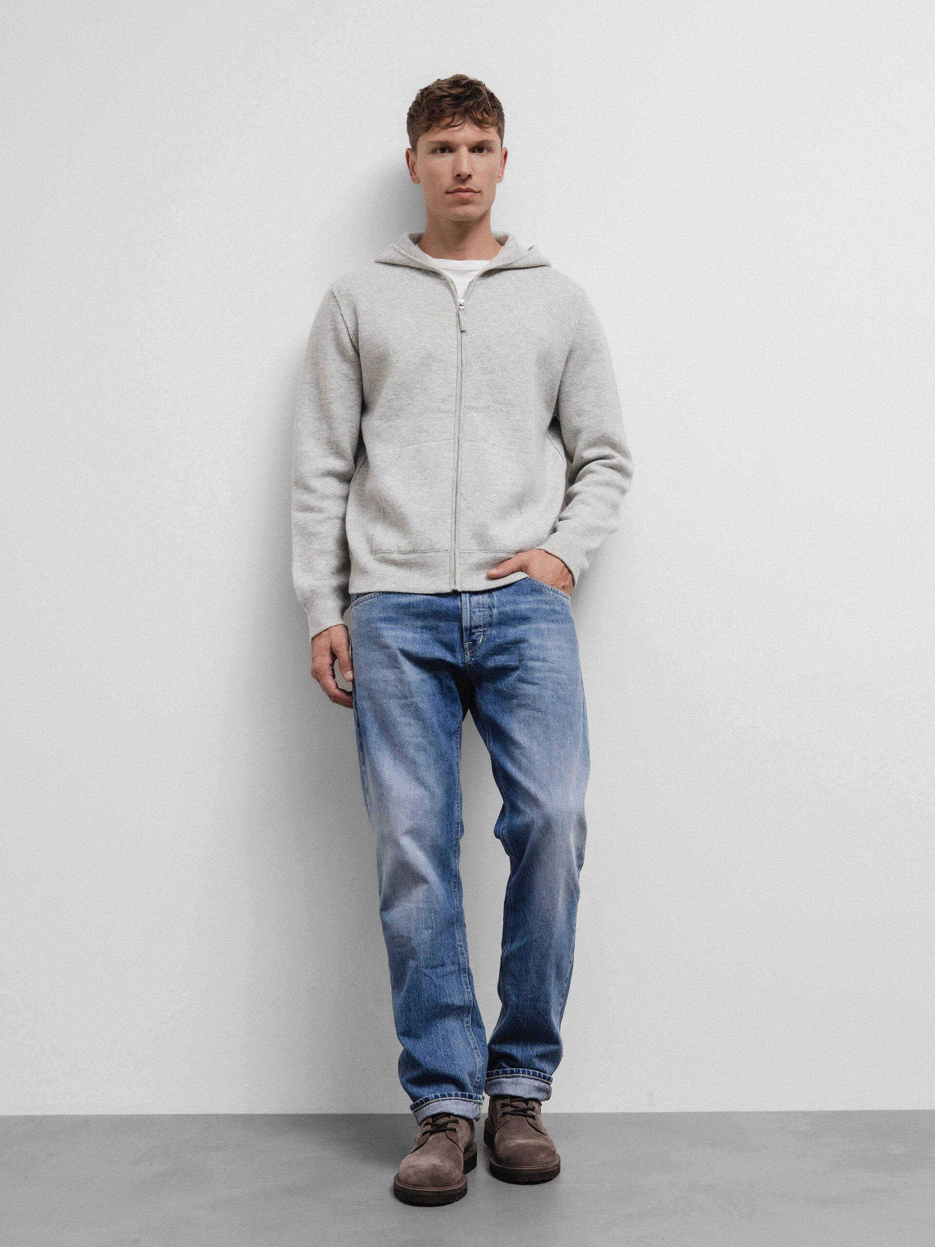 ALLUDE Strickjacke aus Cashmere Herren (81 GRAU MEL)