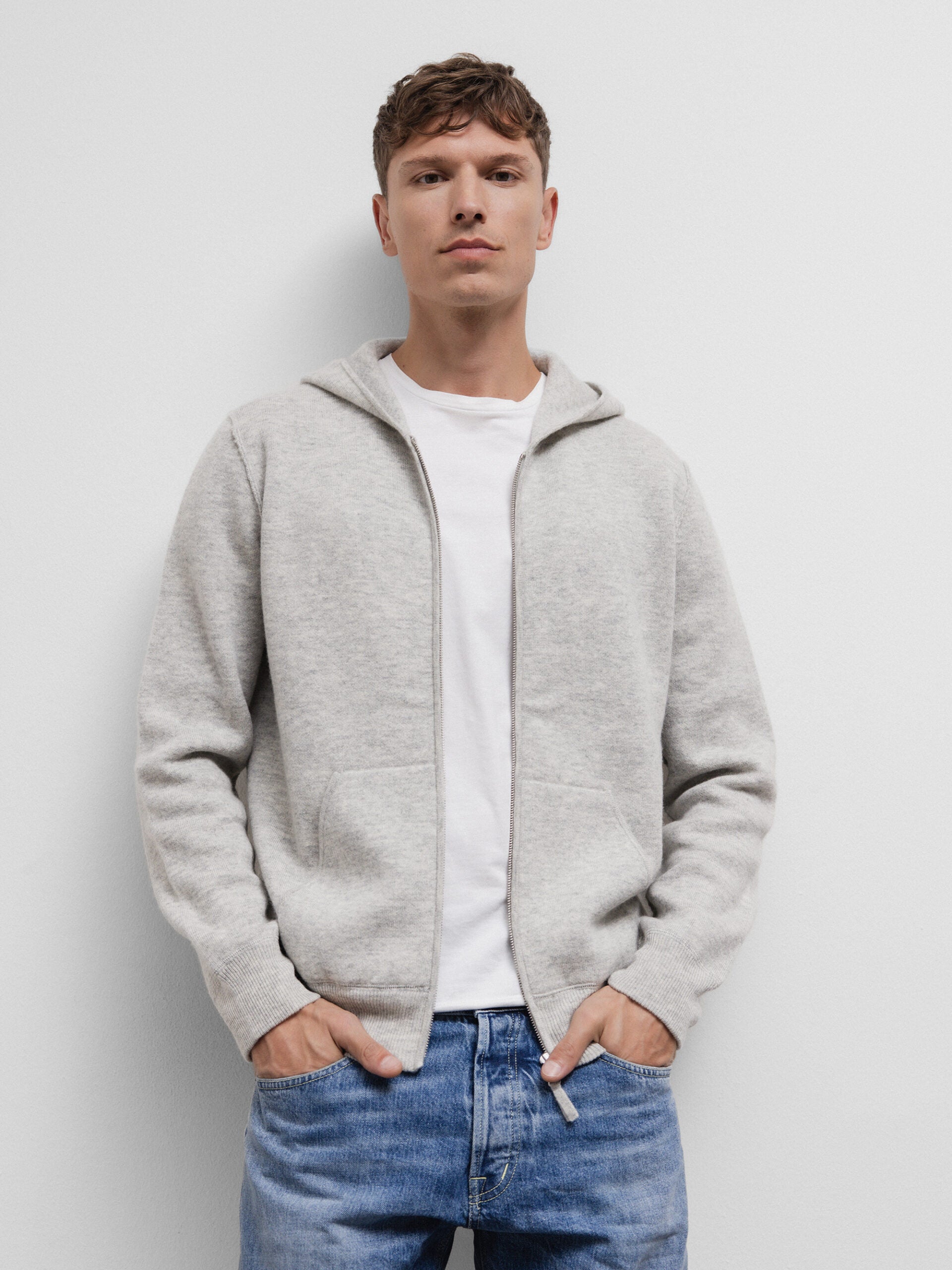 ALLUDE Strickjacke aus Cashmere Herren (81 GRAU MEL)