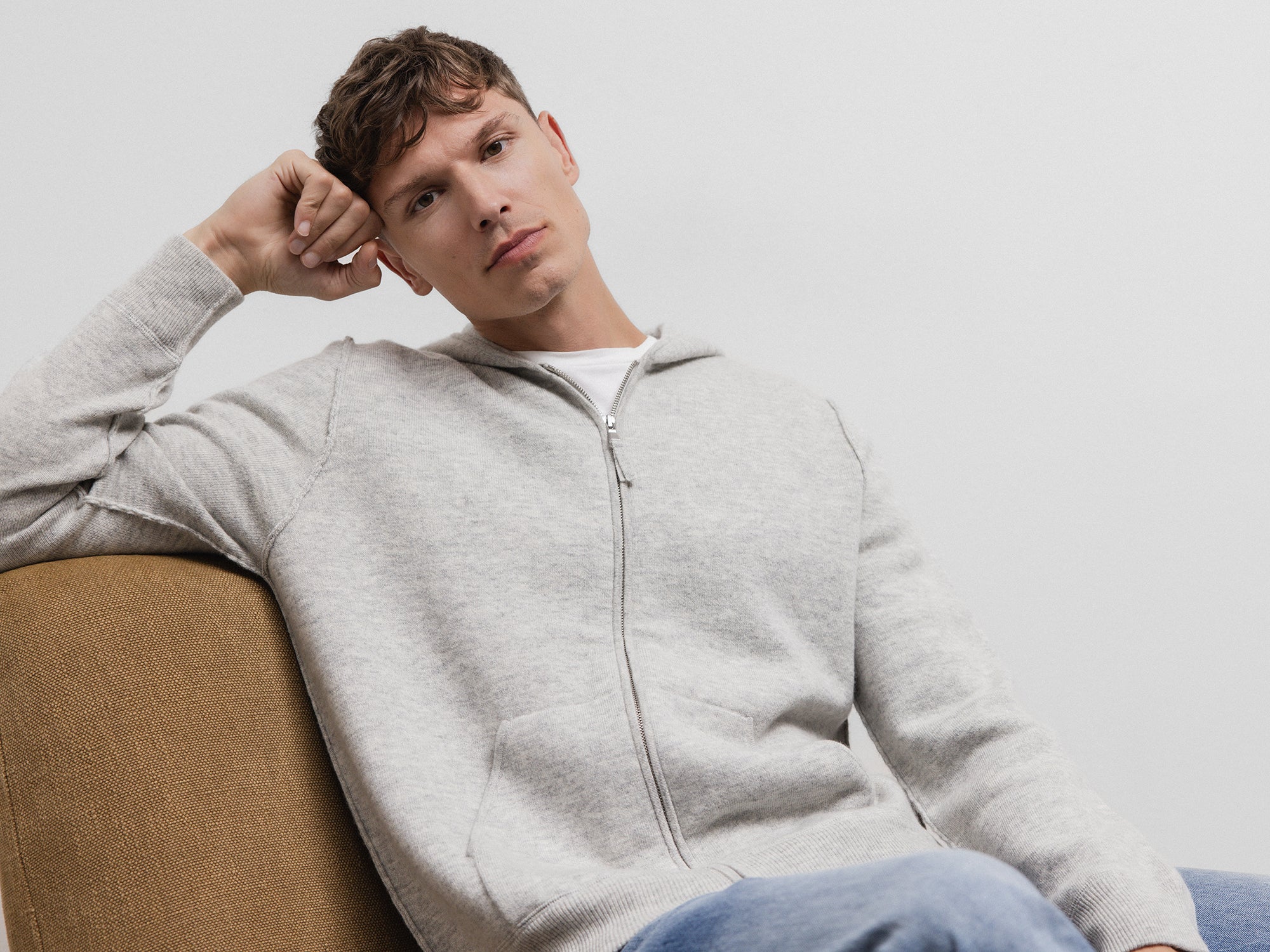 ALLUDE Strickjacke aus Cashmere Herren (81 GRAU MEL)