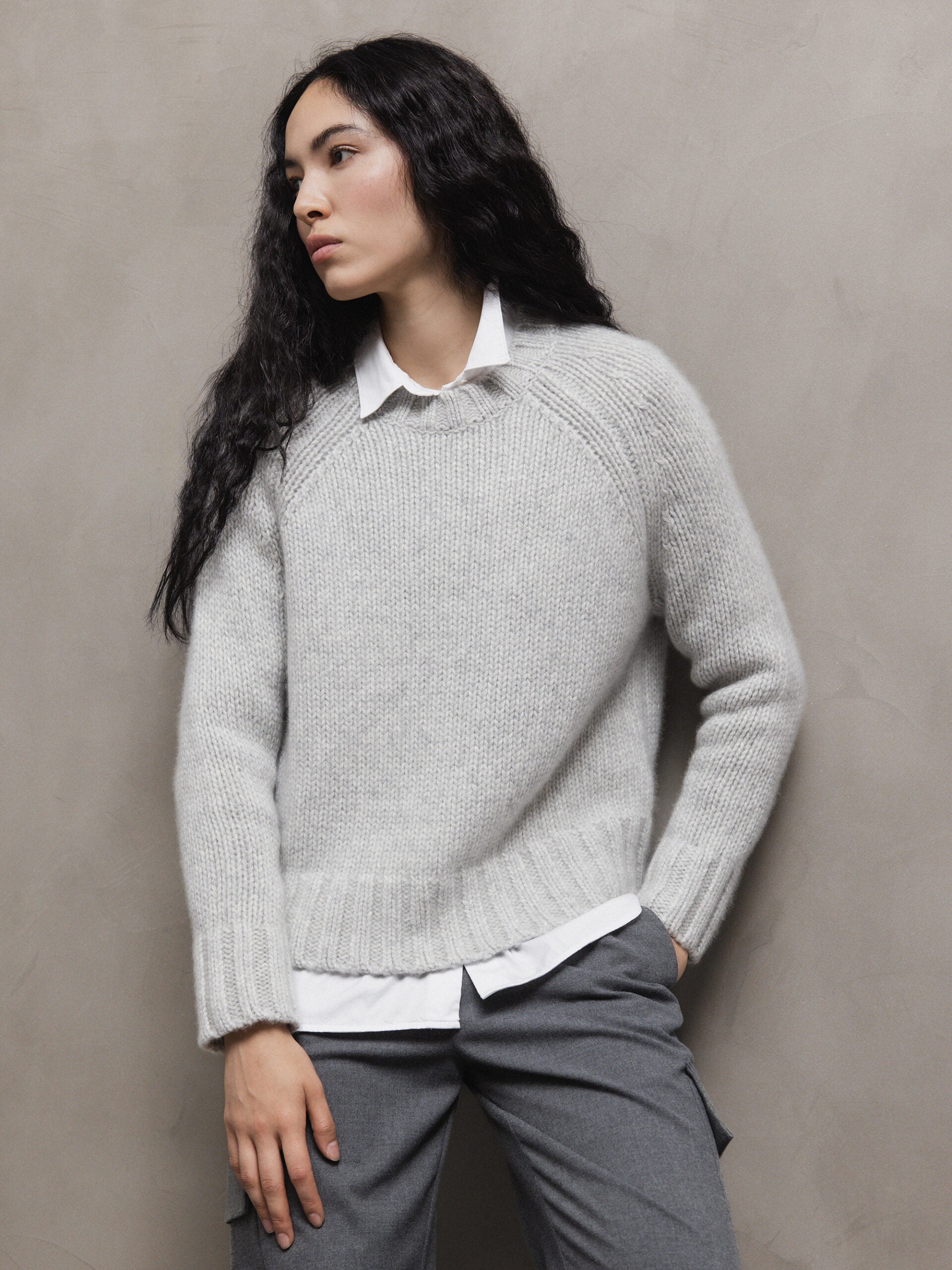 ALLUDE Pullover aus Cashmere Damen (81 SILBER MEL)