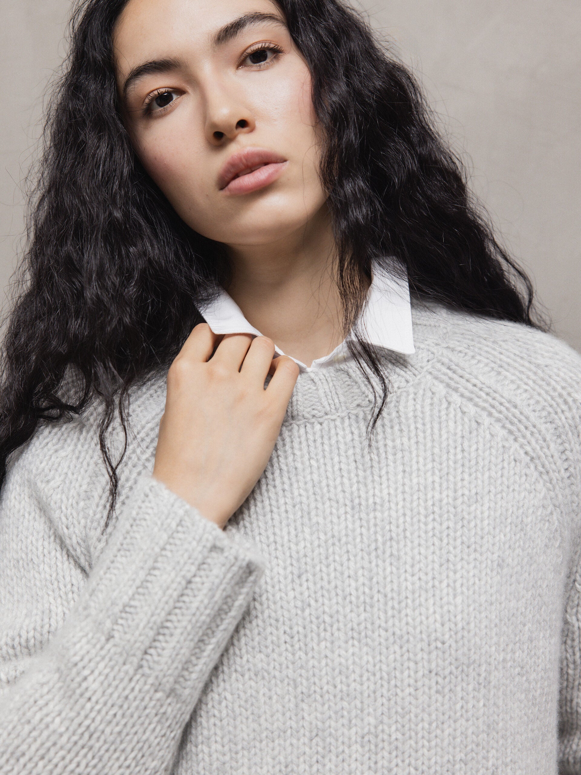 ALLUDE Pullover aus Cashmere Damen (81 SILBER MEL)