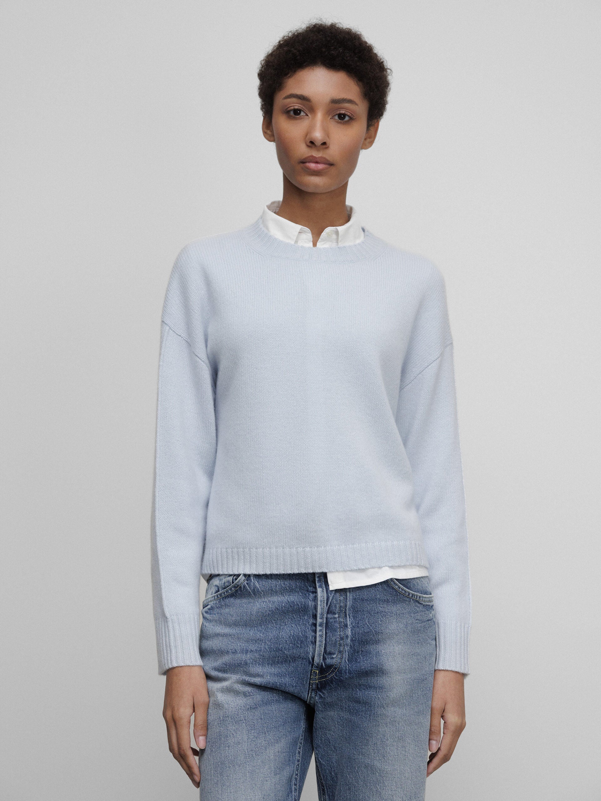 ALLUDE Pullover aus Cashmere Damen (10 HELLBLAU)