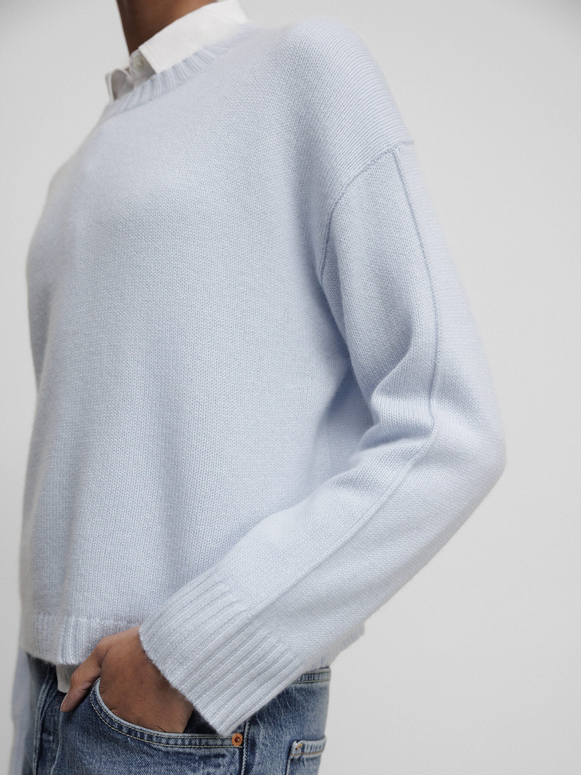ALLUDE Pullover aus Cashmere Damen (10 HELLBLAU)