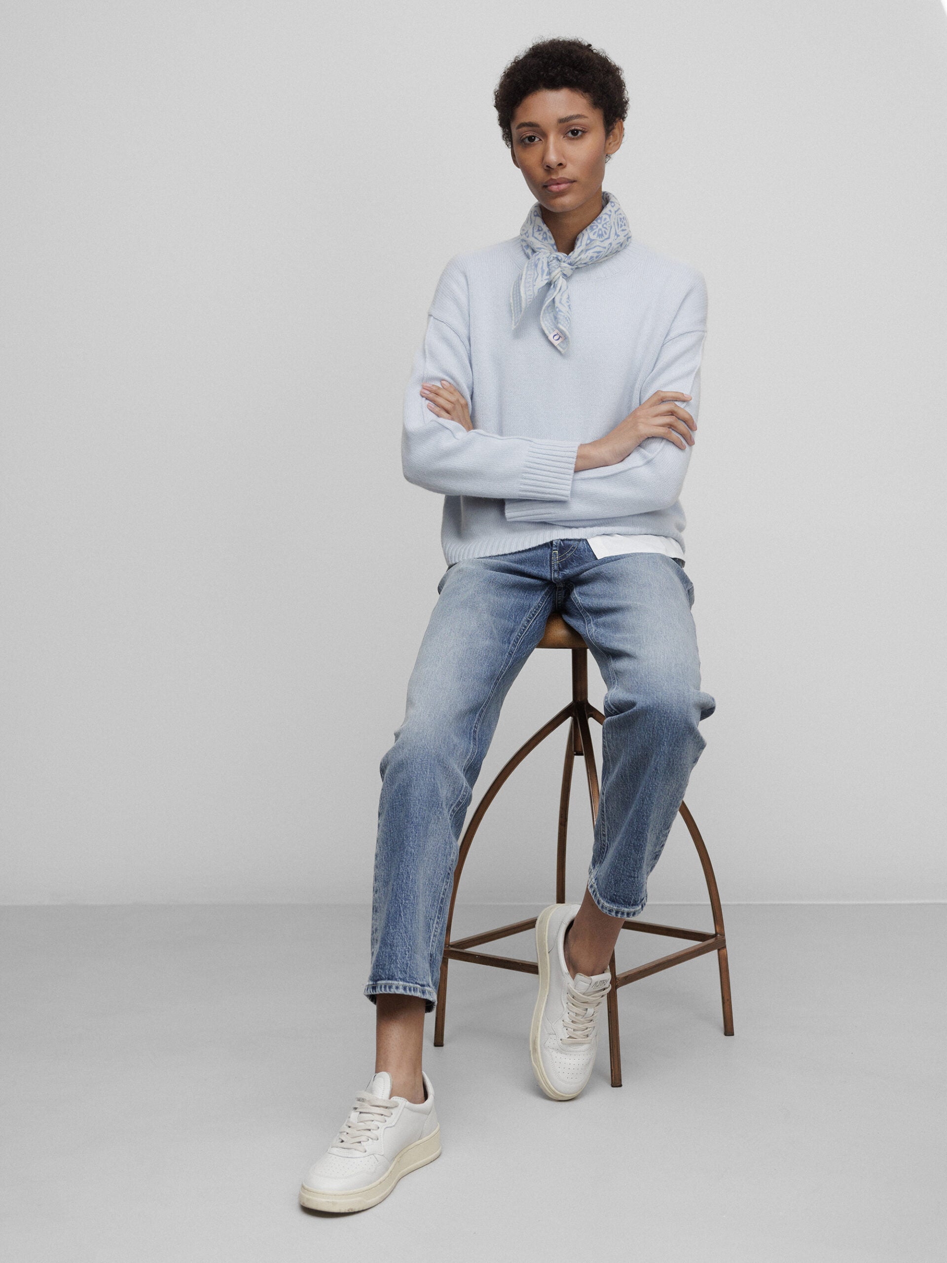 ALLUDE Pullover aus Cashmere Damen (10 HELLBLAU)