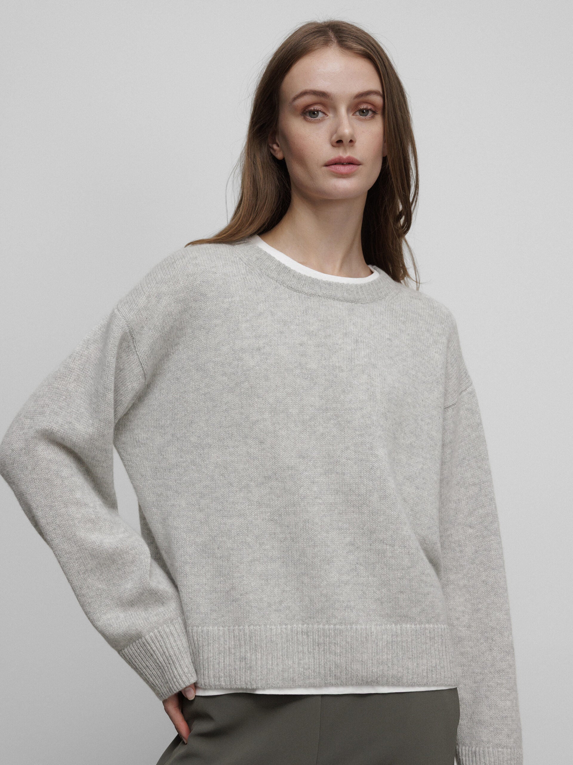 ALLUDE Pullover aus Cashmere Damen (81 SILBER MEL)