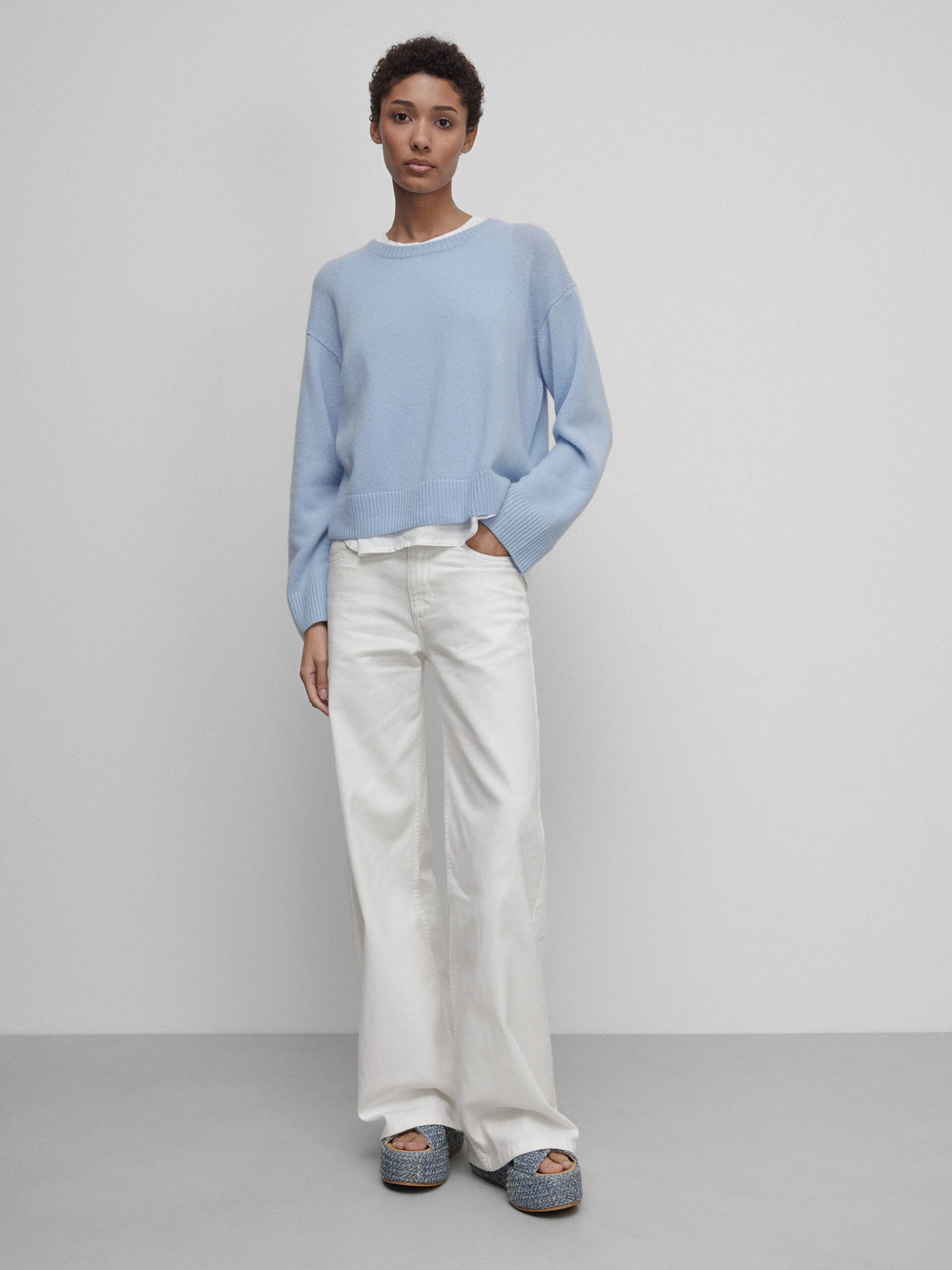 ALLUDE Pullover aus Cashmere Damen (11 SKY BLUE)