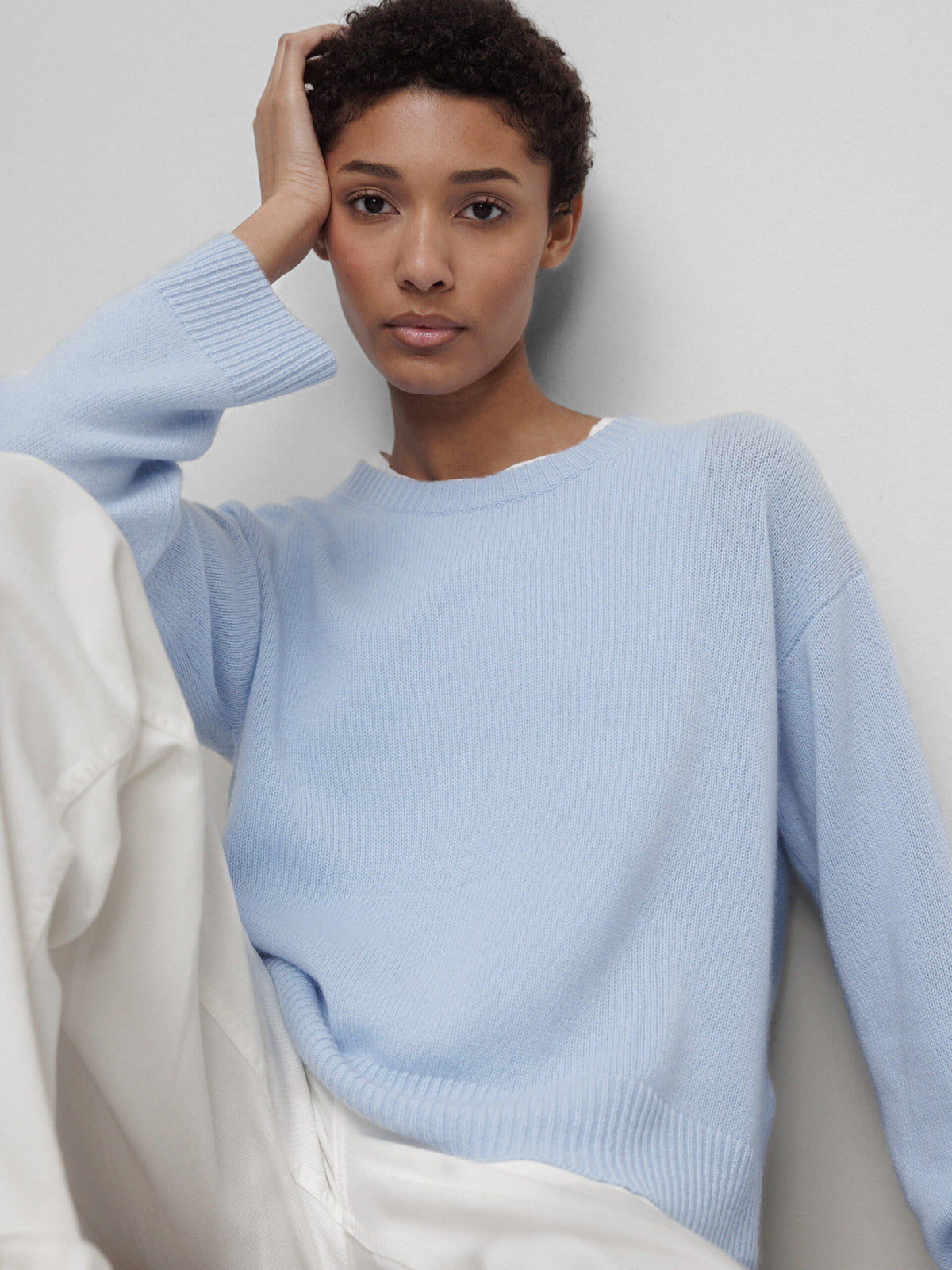 ALLUDE Pullover aus Cashmere Damen (11 SKY BLUE)