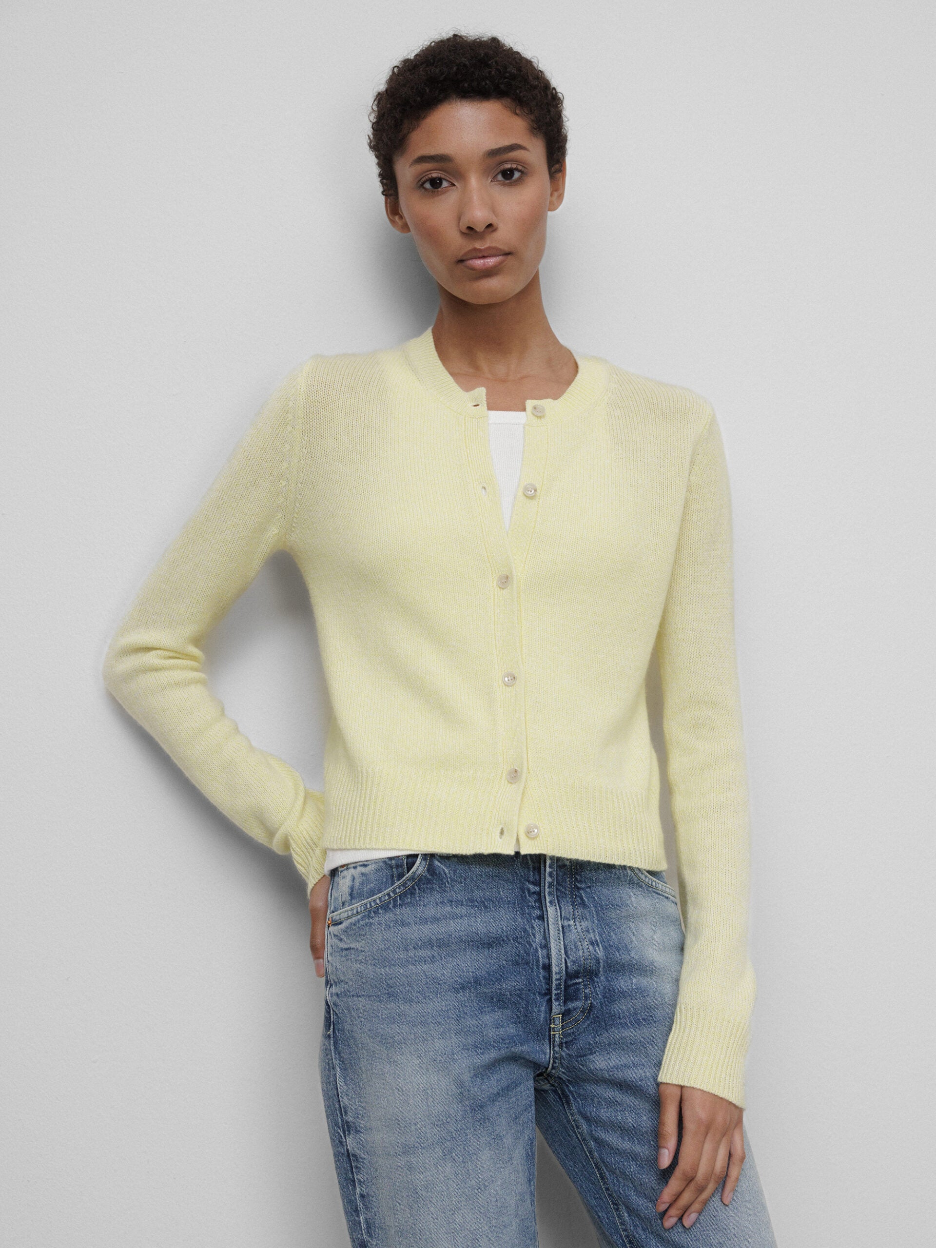 ALLUDE Strickjacke aus Cashmere Damen (40/20 GELB)