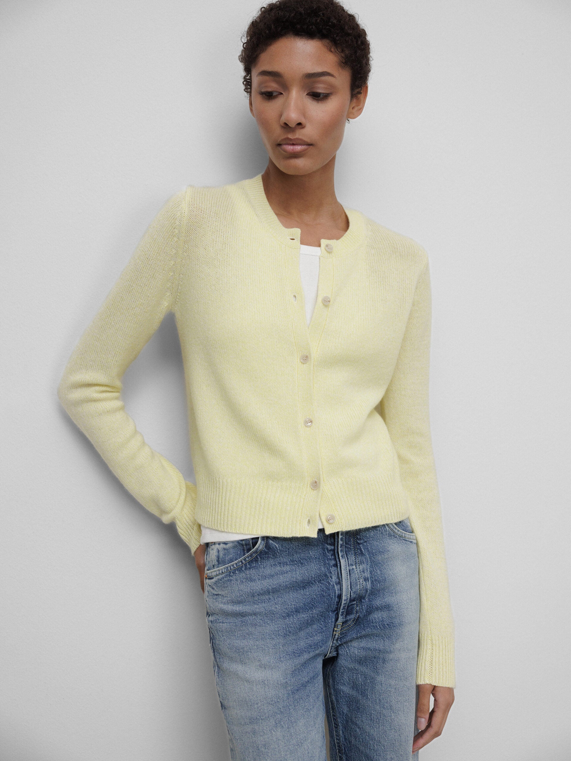 ALLUDE Strickjacke aus Cashmere Damen (40/20 GELB)
