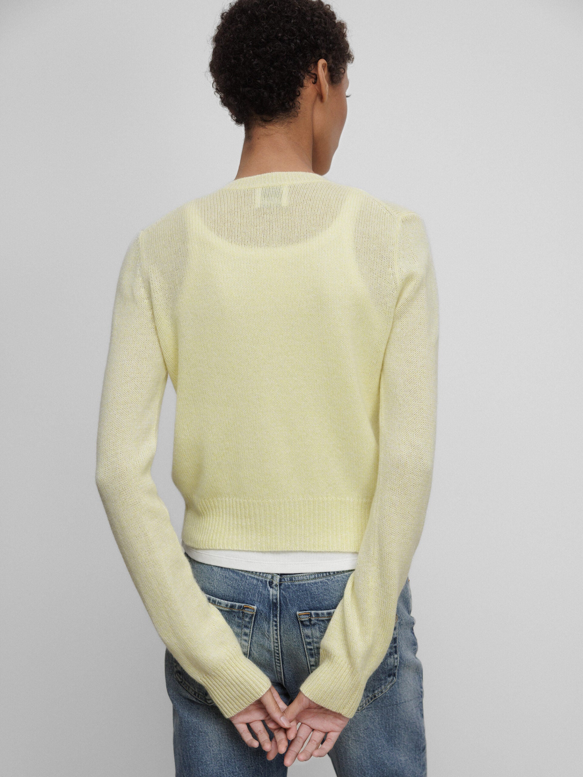 ALLUDE Strickjacke aus Cashmere Damen (40/20 GELB)