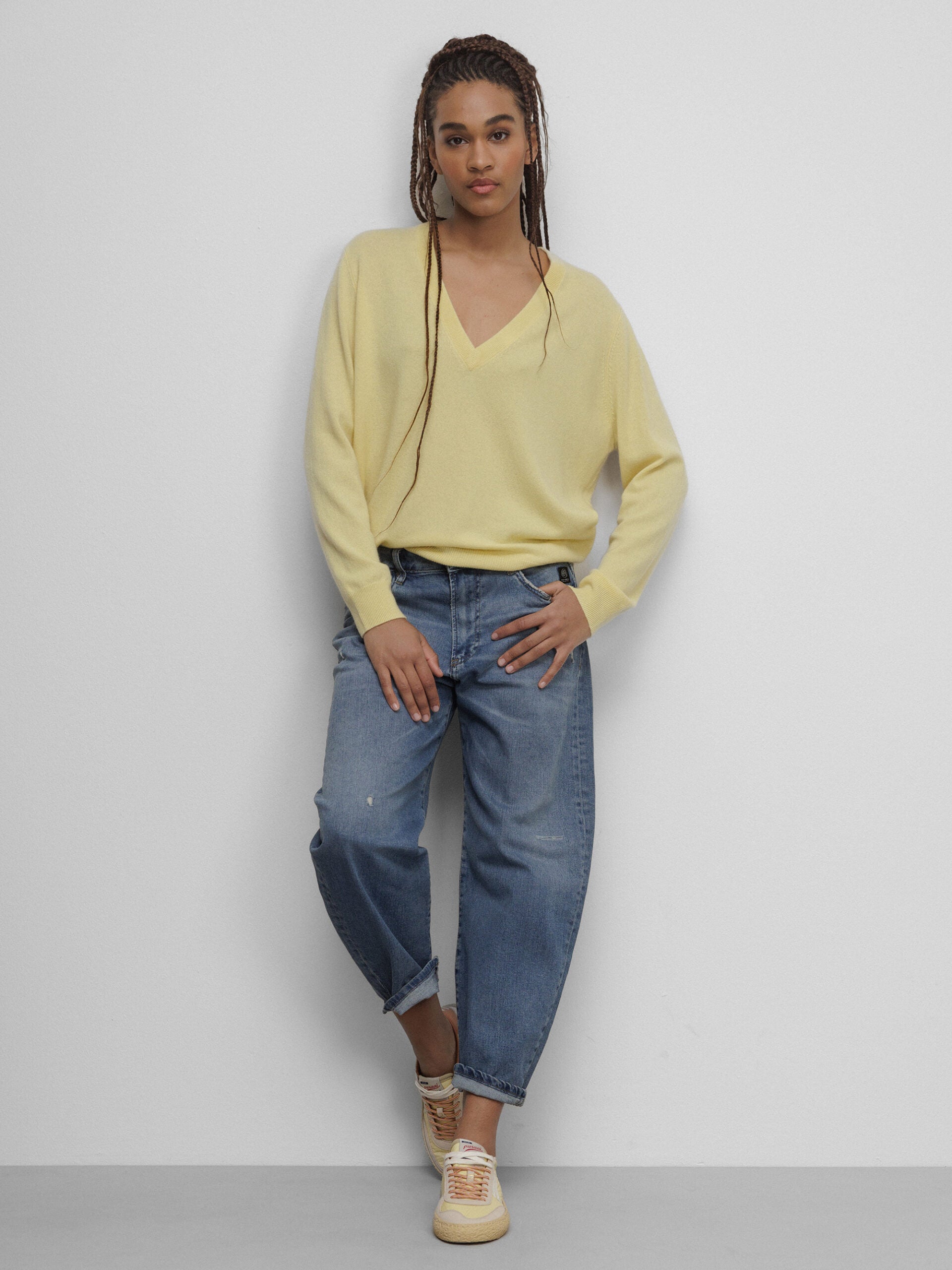 ALLUDE Feinstrickpullover aus Cashmere Damen (21 GELB)