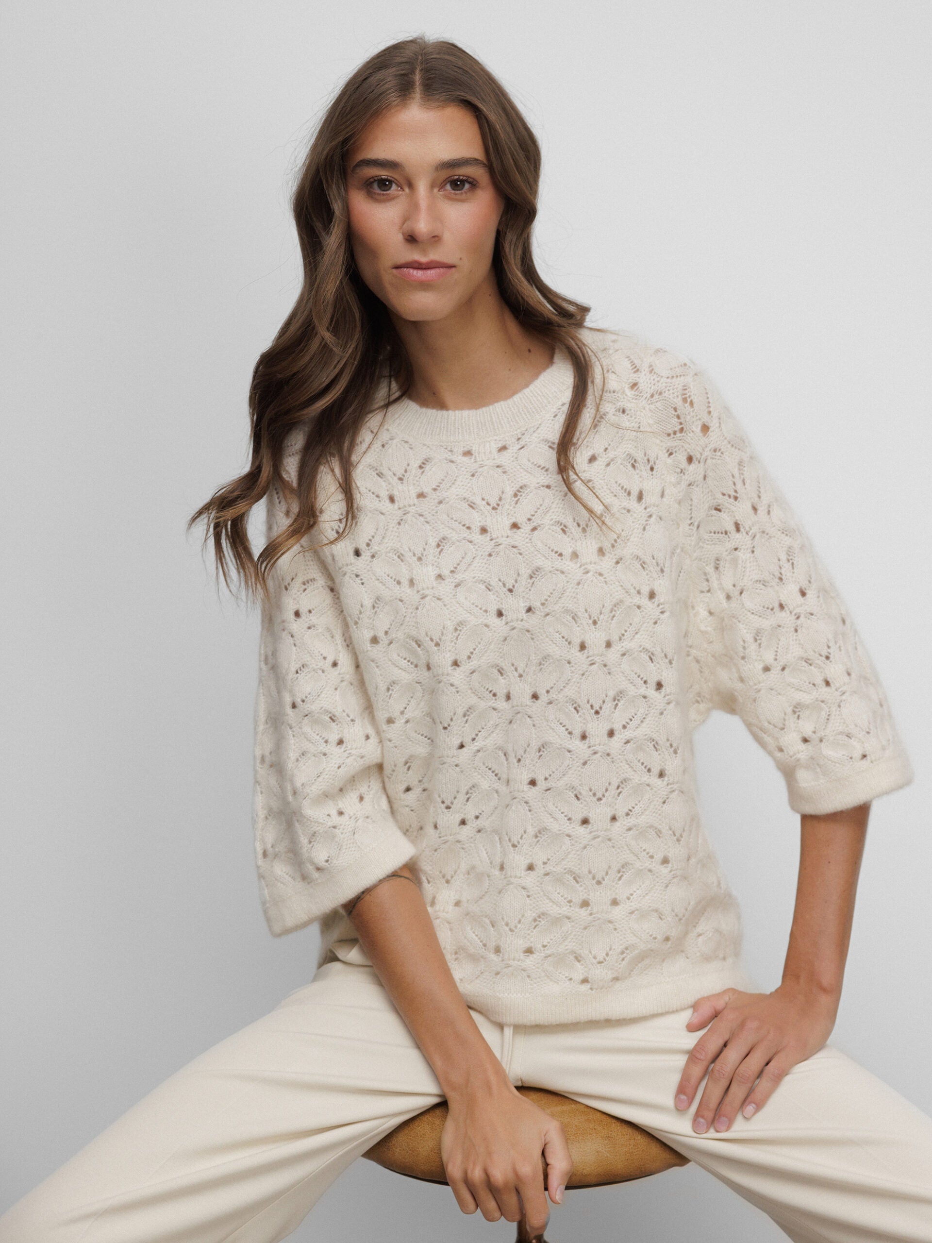 ALLUDE Pullover aus Cashmere Damen (41 NATUR)