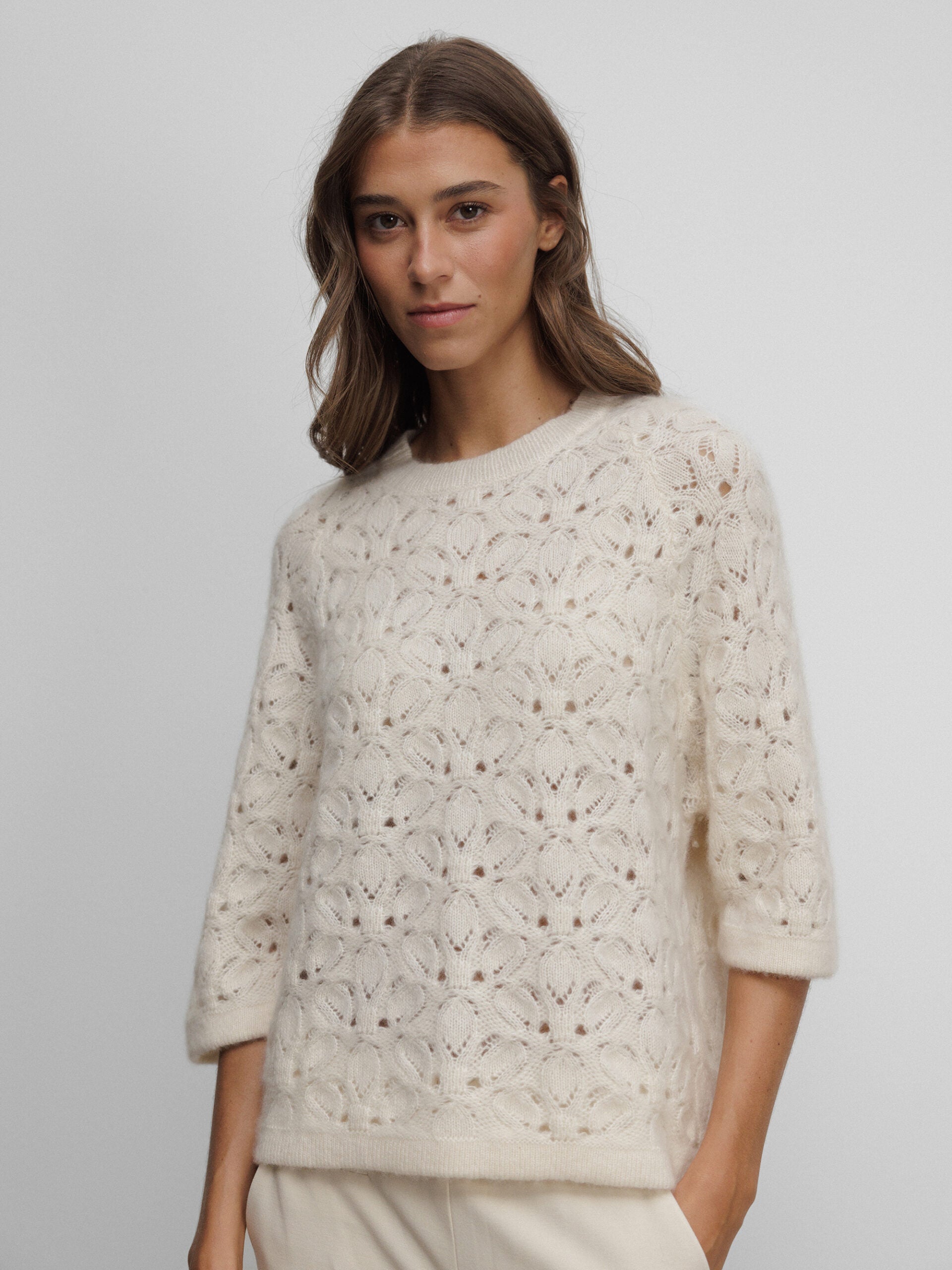 ALLUDE Pullover aus Cashmere Damen (41 NATUR)