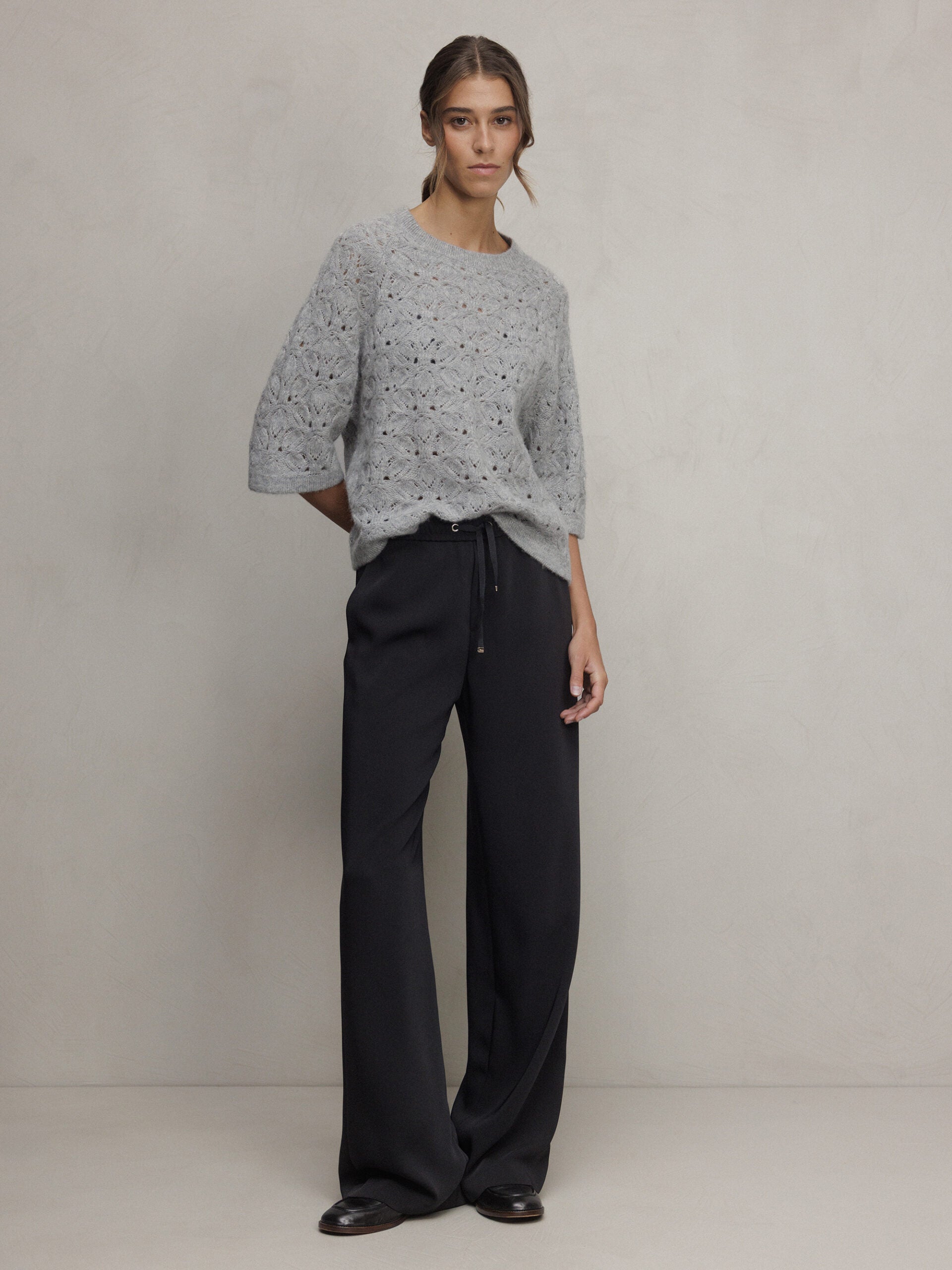 ALLUDE Pullover aus Cashmere Damen (83 GRAU MEL)