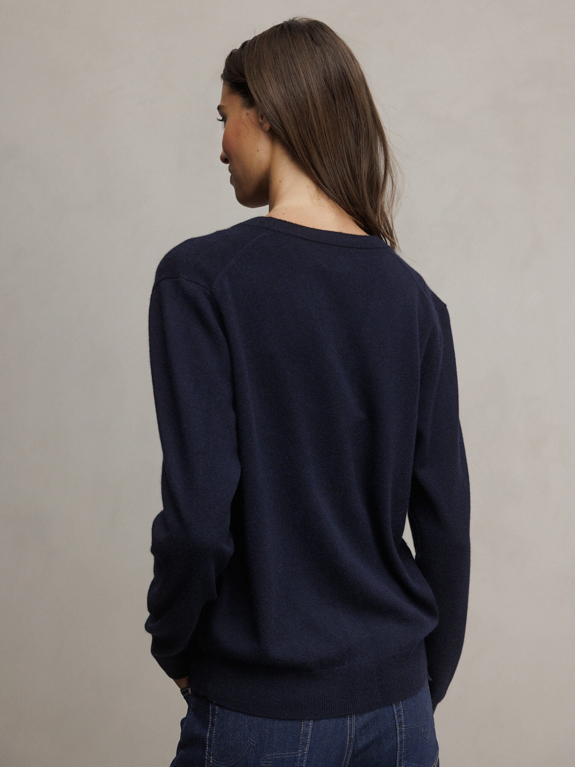 ALLUDE Strickjacke aus Cashmere Damen (14 NAVY)