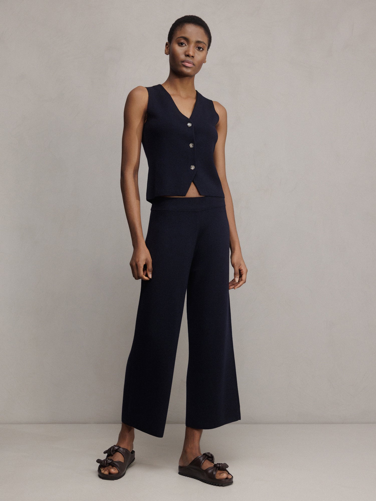 ALLUDE Strickweste Damen (414 NAVY)