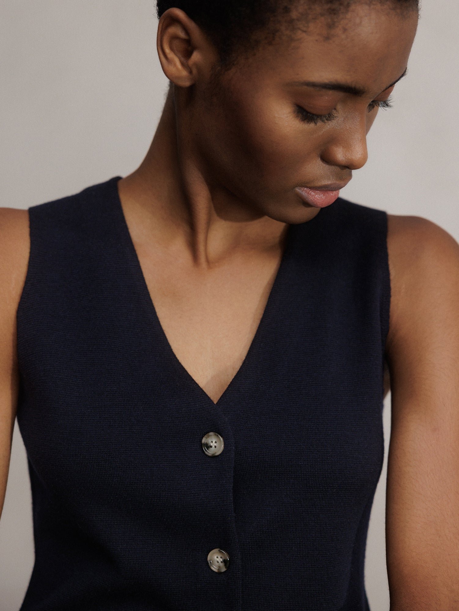 ALLUDE Strickweste Damen (414 NAVY)