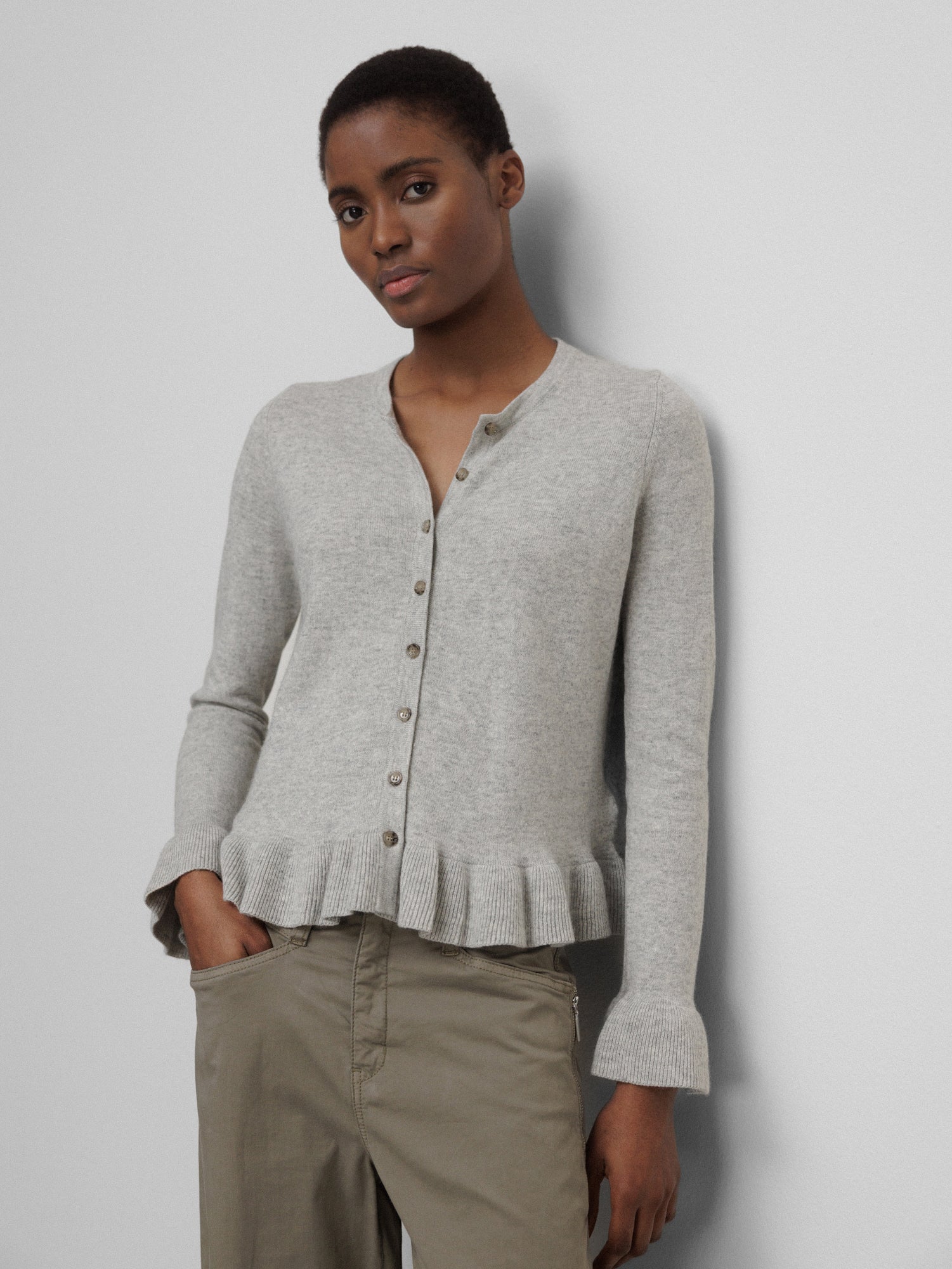 ALLUDE Strickjacke Damen (81 L GREY MEL)