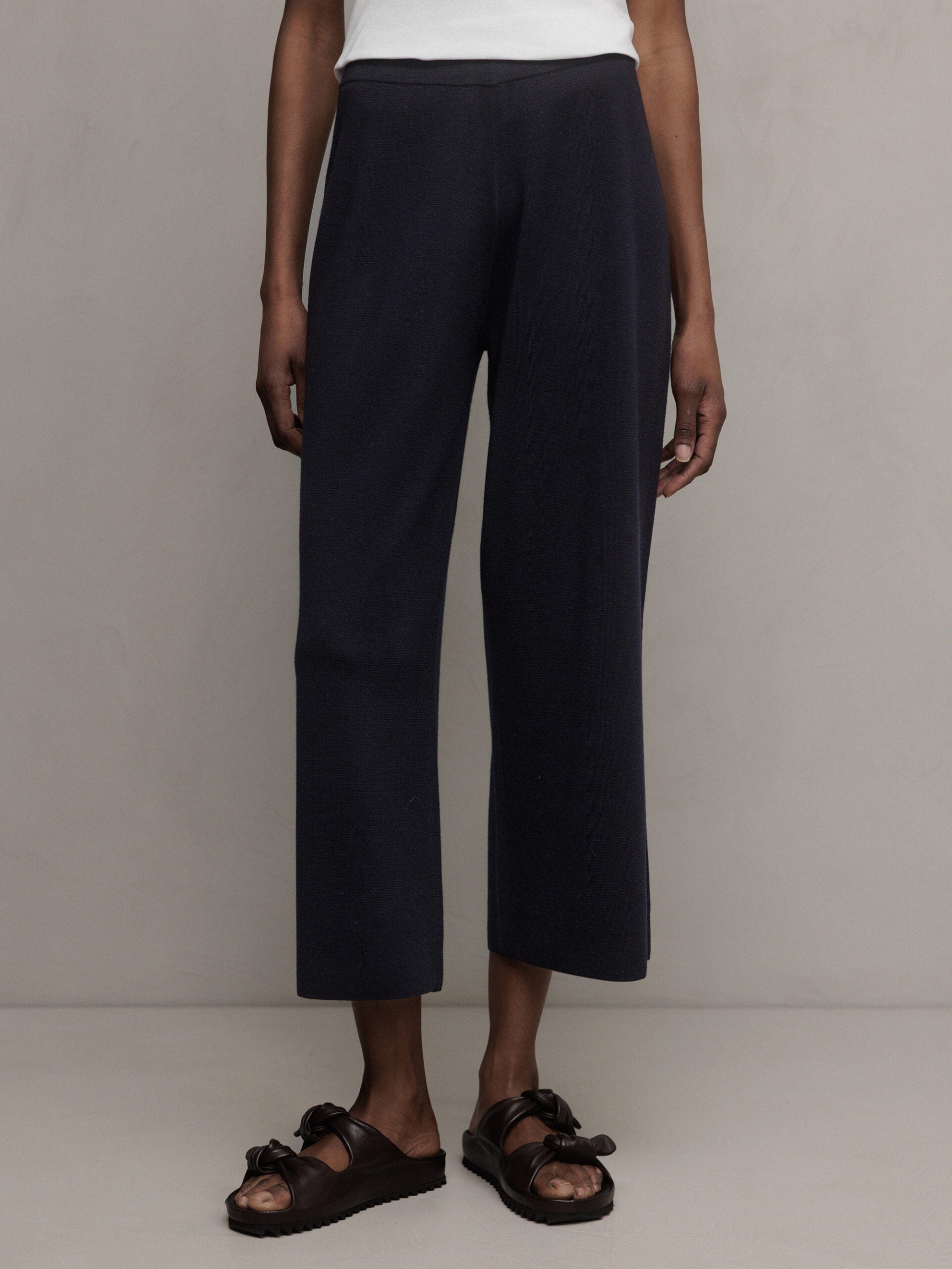 ALLUDE Strickhose aus Schurwolle Damen (414 NAVY)