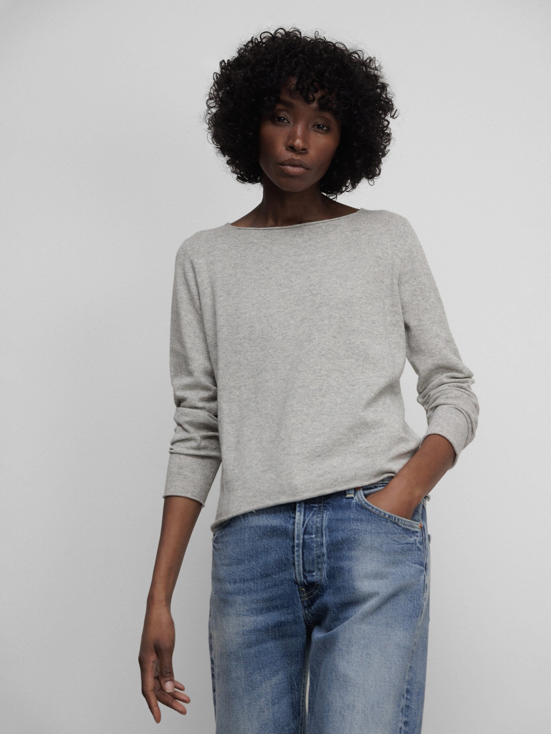 ALLUDE Feinstrickpullover Damen (81 SILBER MEL)