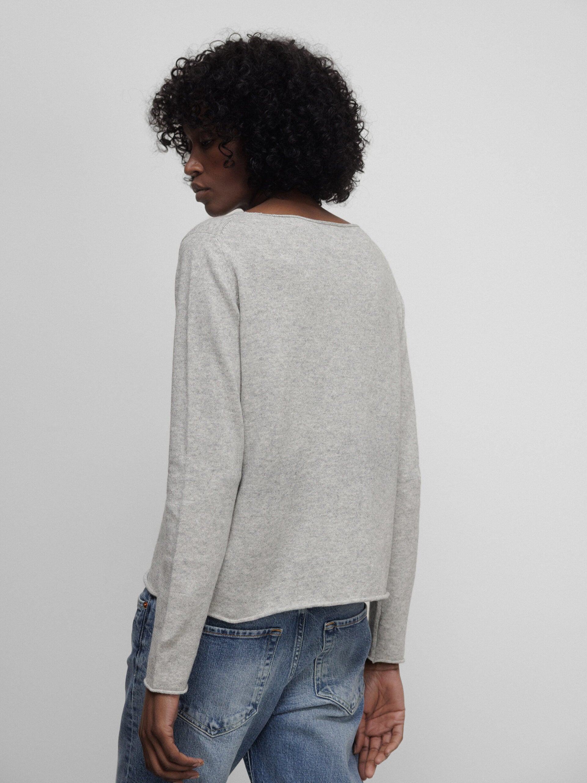 ALLUDE Feinstrickpullover Damen (81 SILBER MEL)