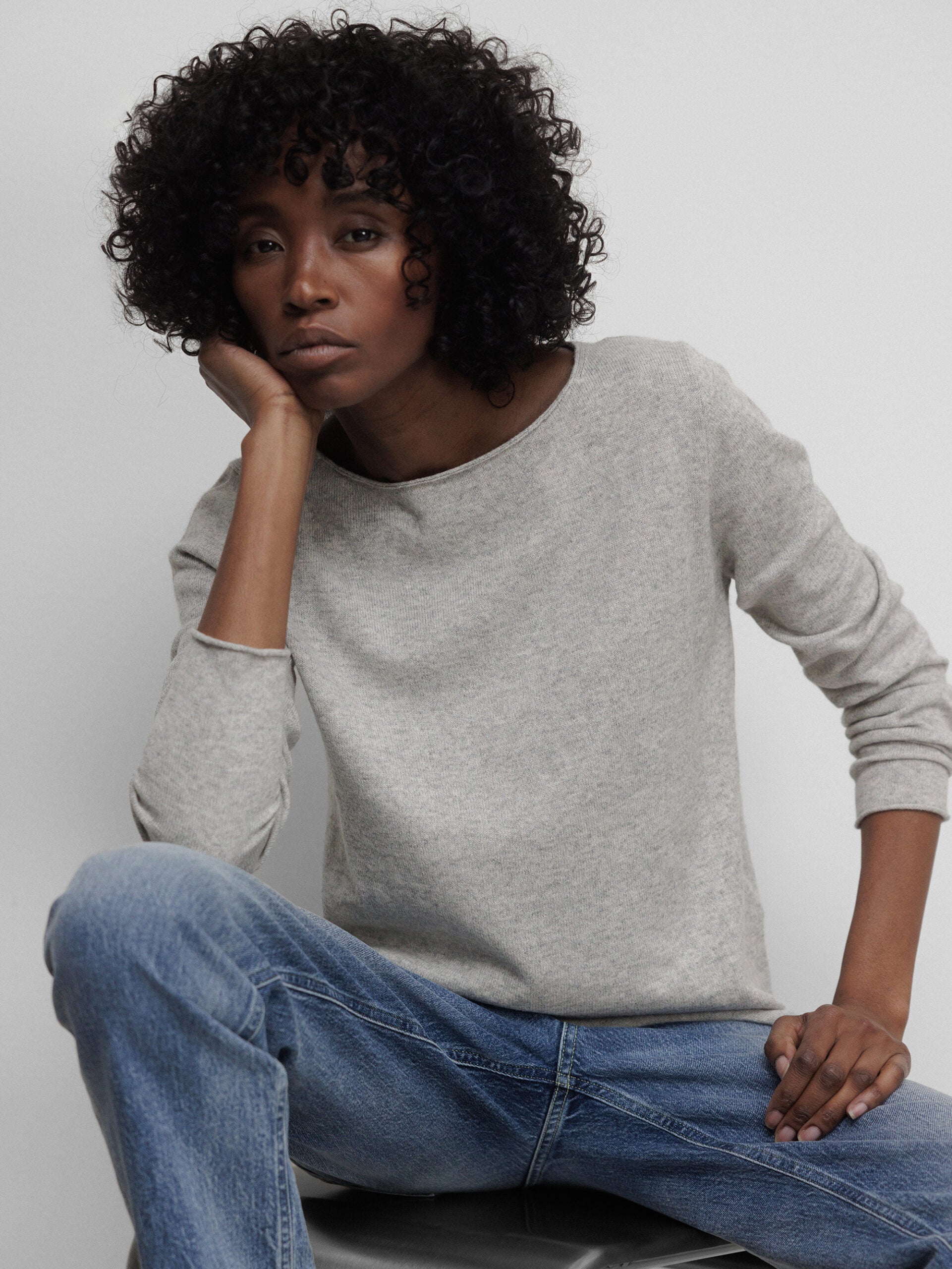 ALLUDE Feinstrickpullover Damen (81 SILBER MEL)