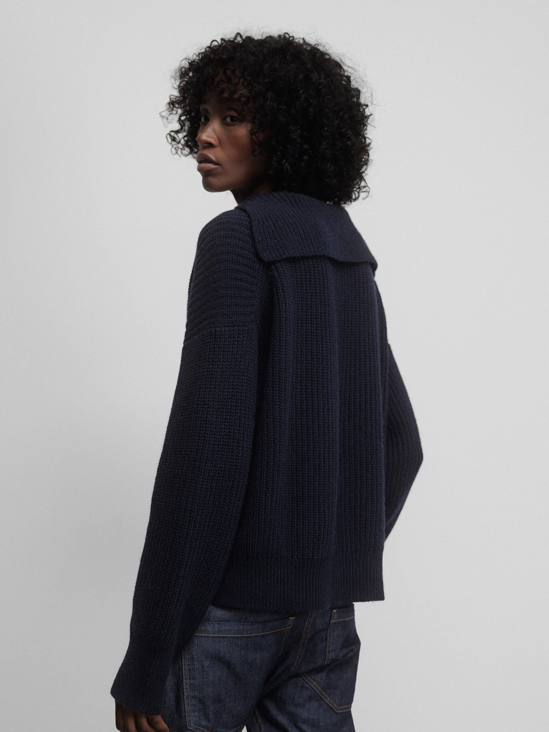 ALLUDE Pullover aus Baumwolle Damen (14 NAVY)