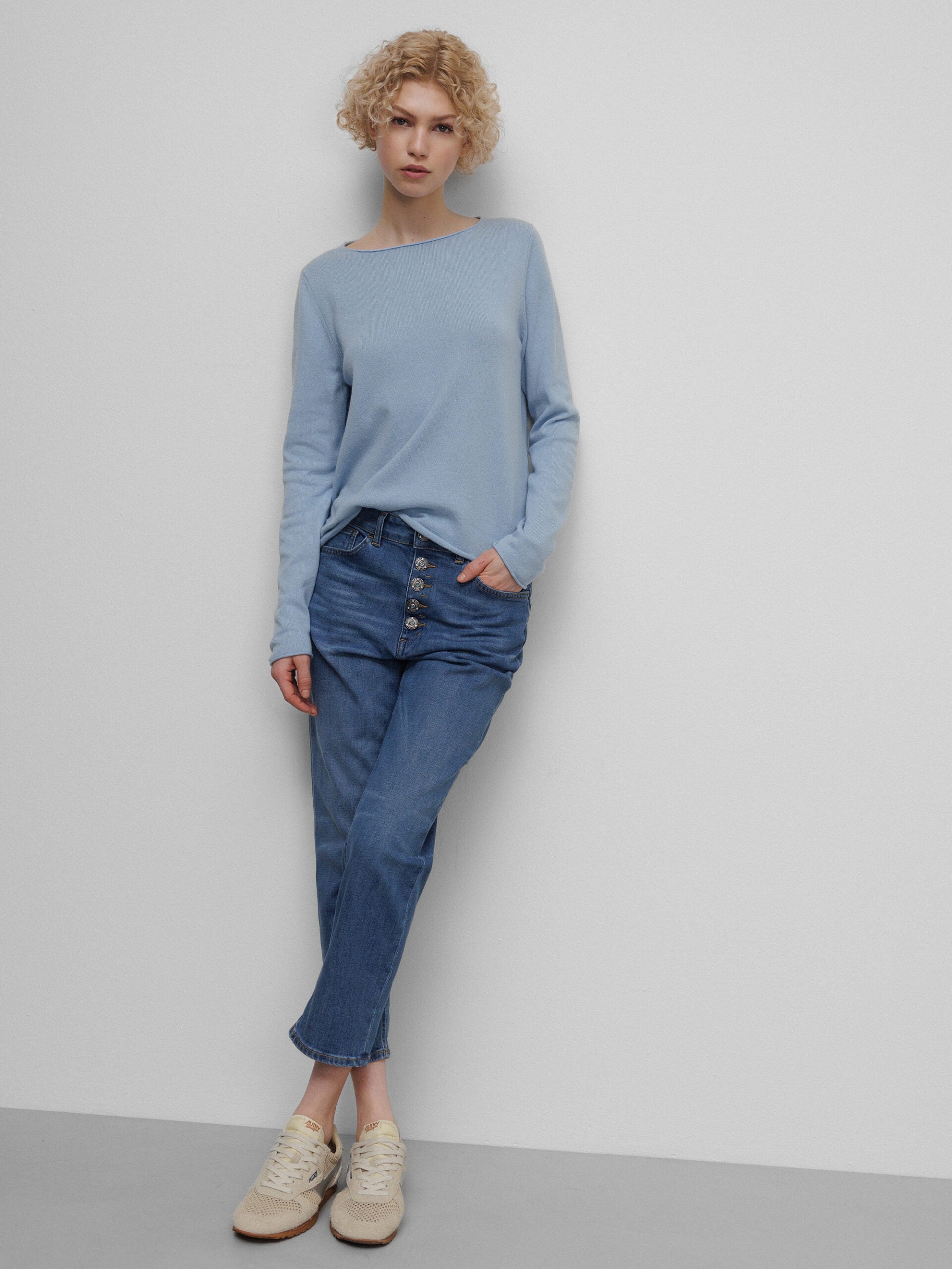 ALLUDE Feinstrickpullover Damen (11 SKYBLUE)