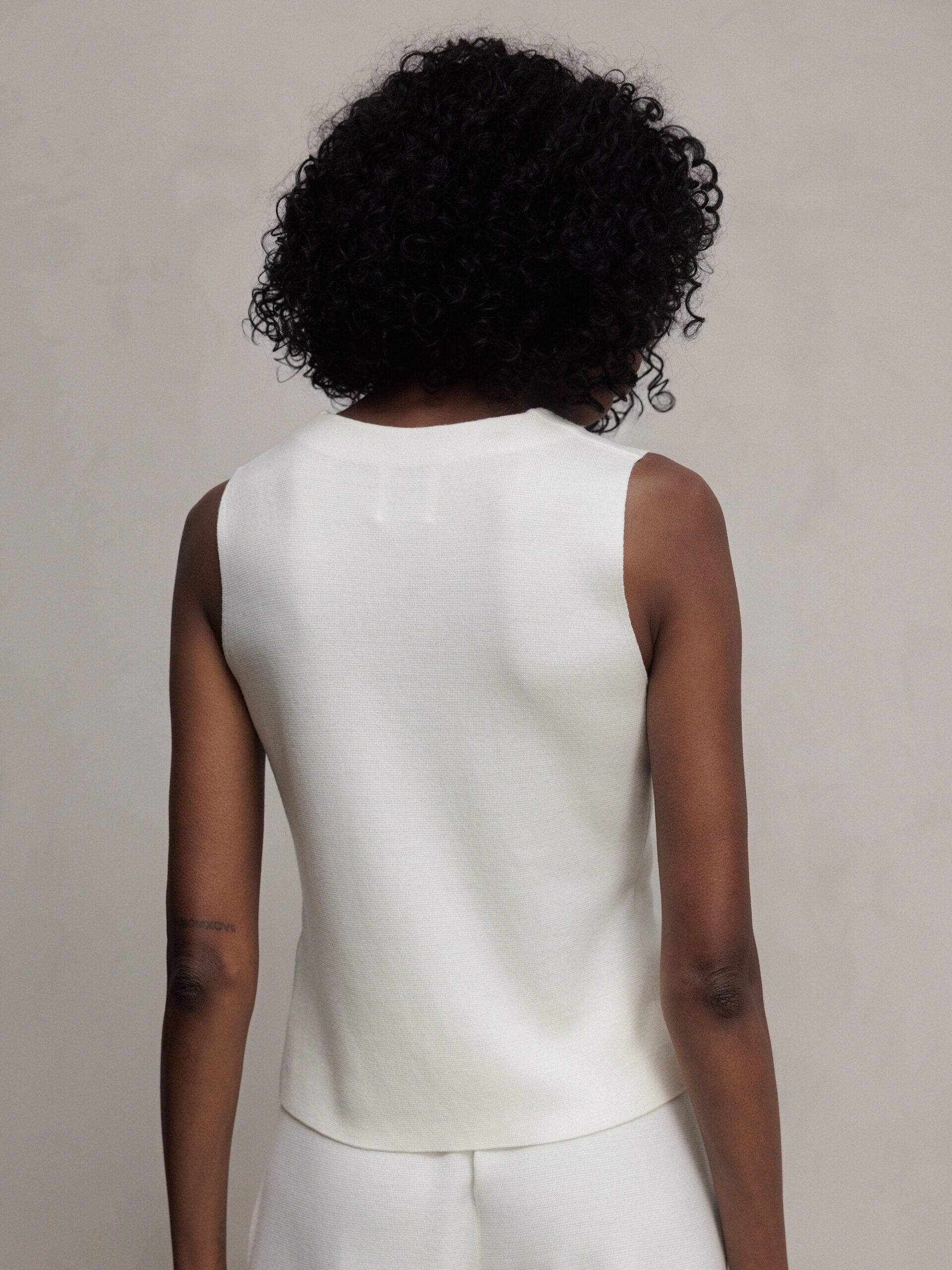 ALLUDE Strickweste Damen (440 OFF WHITE)