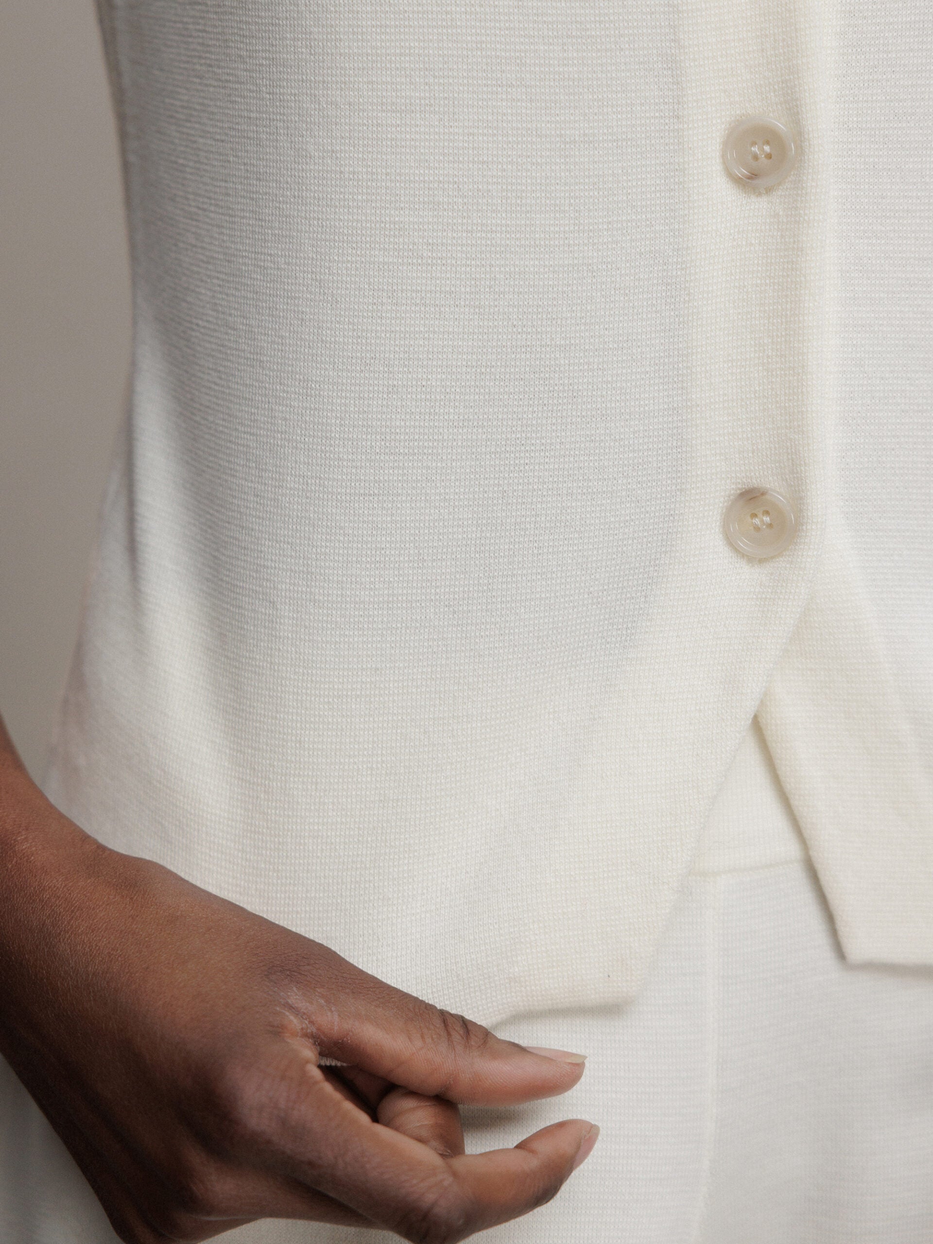 ALLUDE Strickweste Damen (440 OFF WHITE)