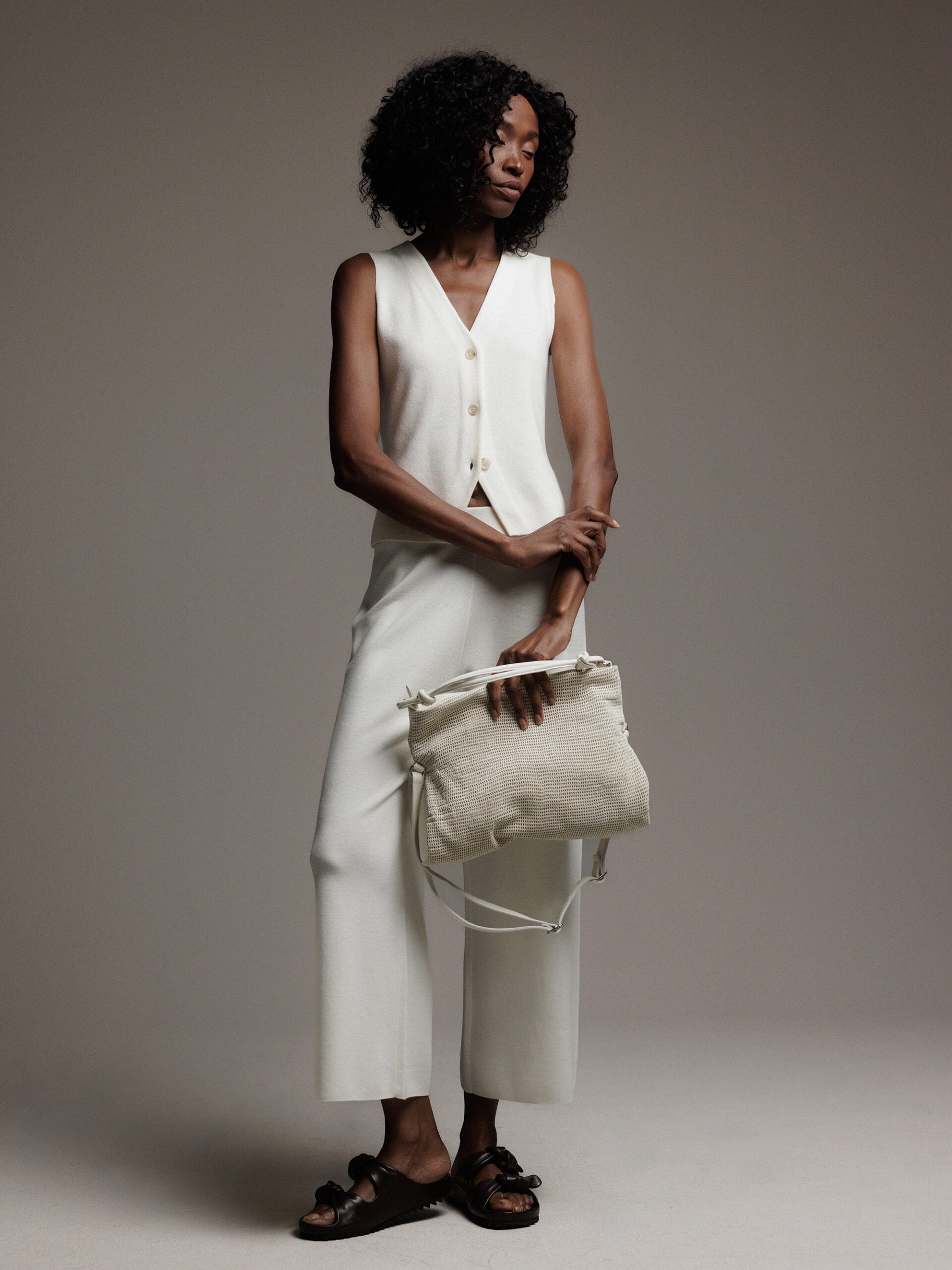 ALLUDE Strickweste Damen (440 OFF WHITE)