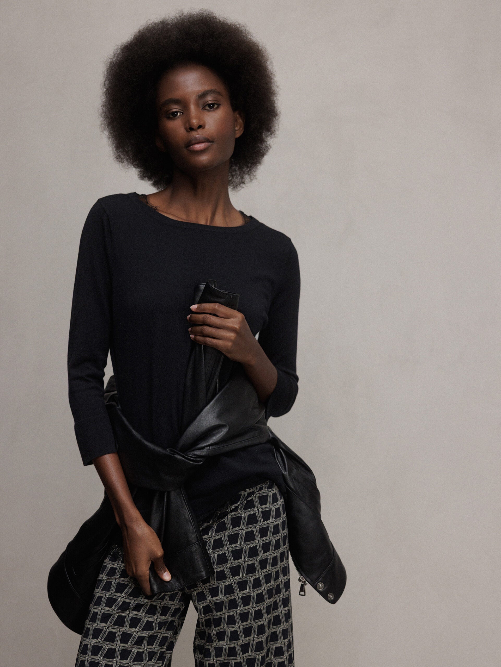 ALLUDE Feinstrickpullover Damen (90 SCHWARZ)